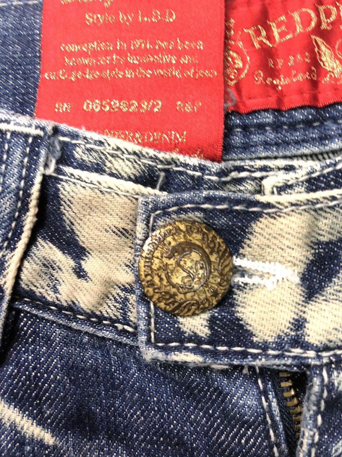 Japanese Brand RED PEPPER GOLD LABEL DISSTRESSED SHORT STUDED POCKET DENIM Size US 28 / EU 44 - 4 Thumbnail