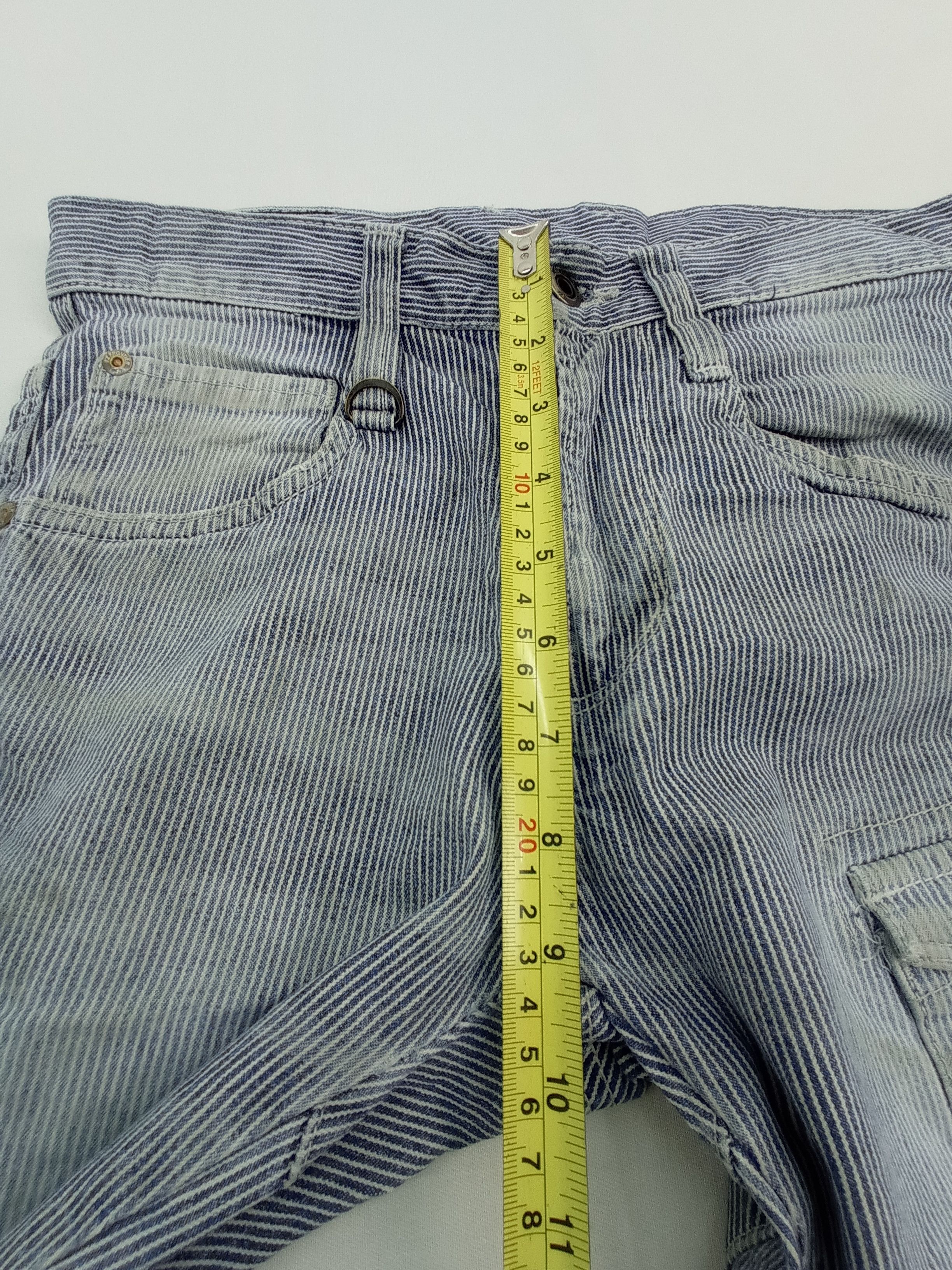 Other I'Z Frontier Slim Fit Distressed Hickory Stripe Cargo Pants Size US 28 / EU 44 - 22 Thumbnail