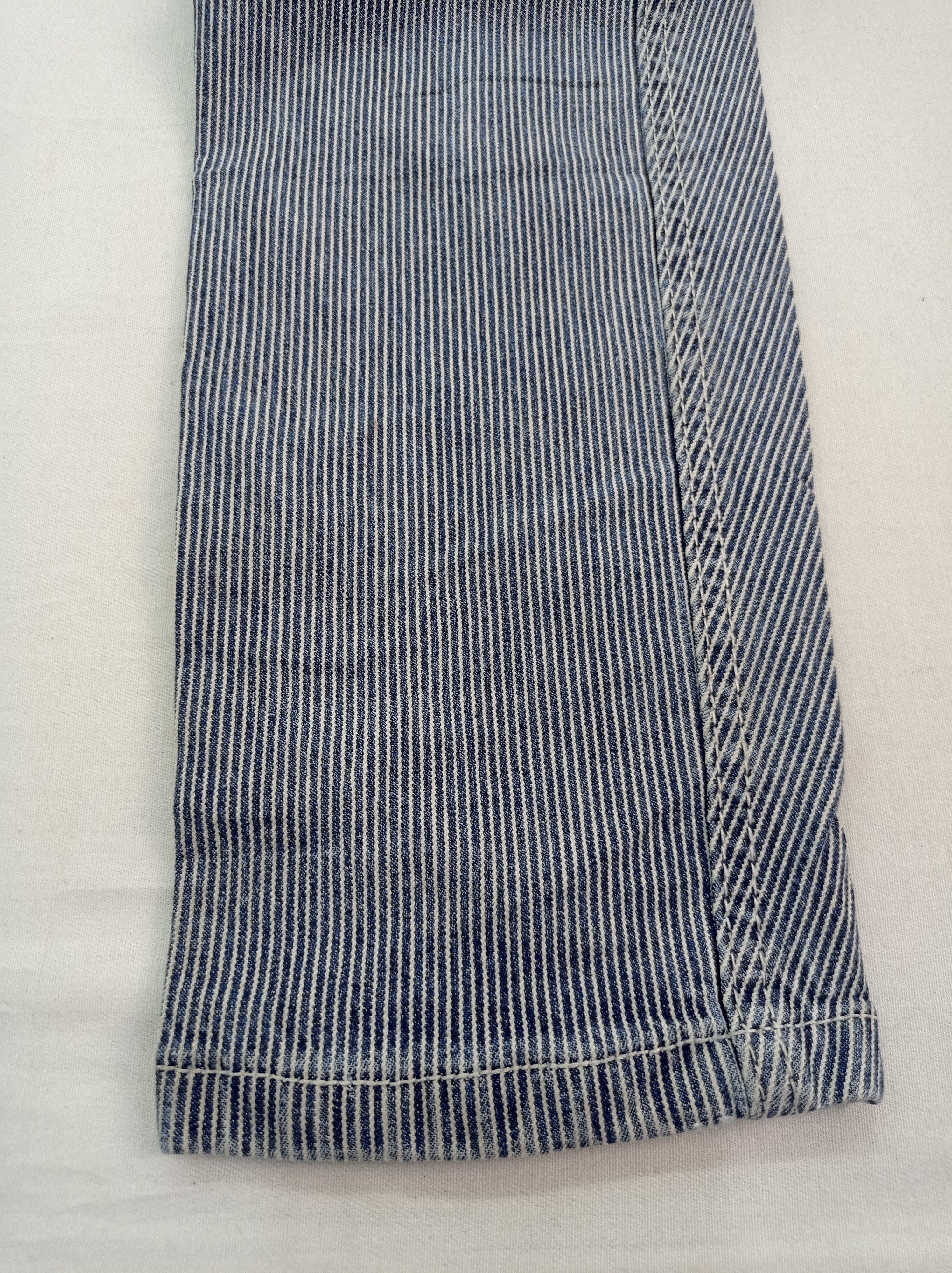 Other I'Z Frontier Slim Fit Distressed Hickory Stripe Cargo Pants Size US 28 / EU 44 - 10 Thumbnail