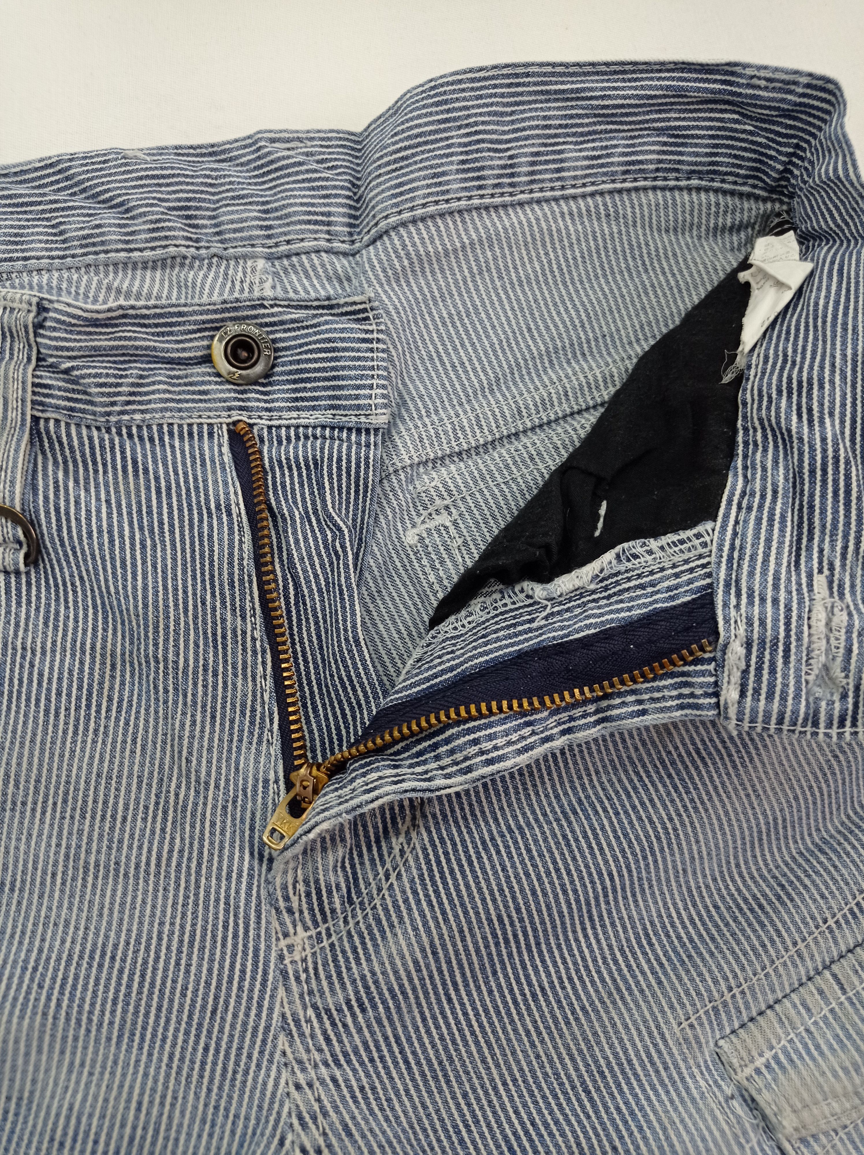 Other I'Z Frontier Slim Fit Distressed Hickory Stripe Cargo Pants Size US 28 / EU 44 - 4 Thumbnail