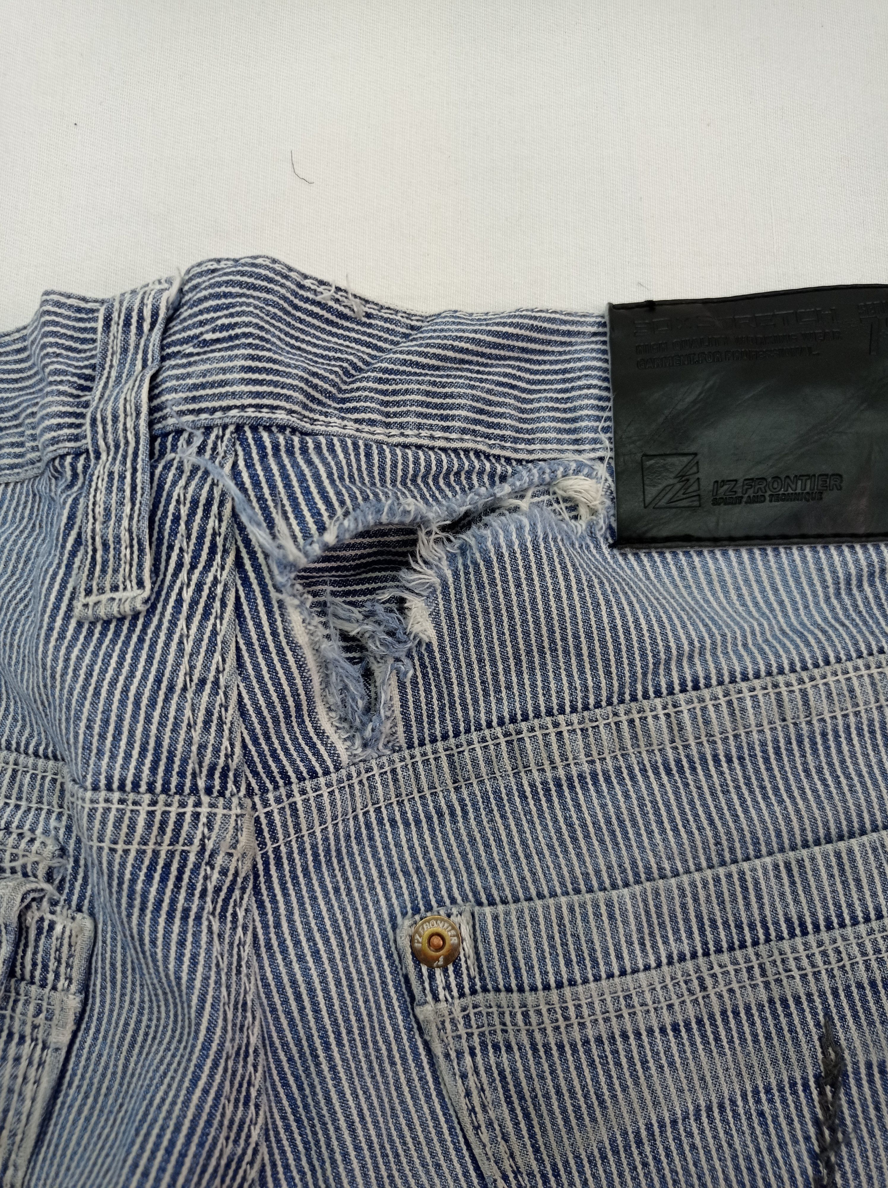 Other I'Z Frontier Slim Fit Distressed Hickory Stripe Cargo Pants Size US 28 / EU 44 - 12 Thumbnail