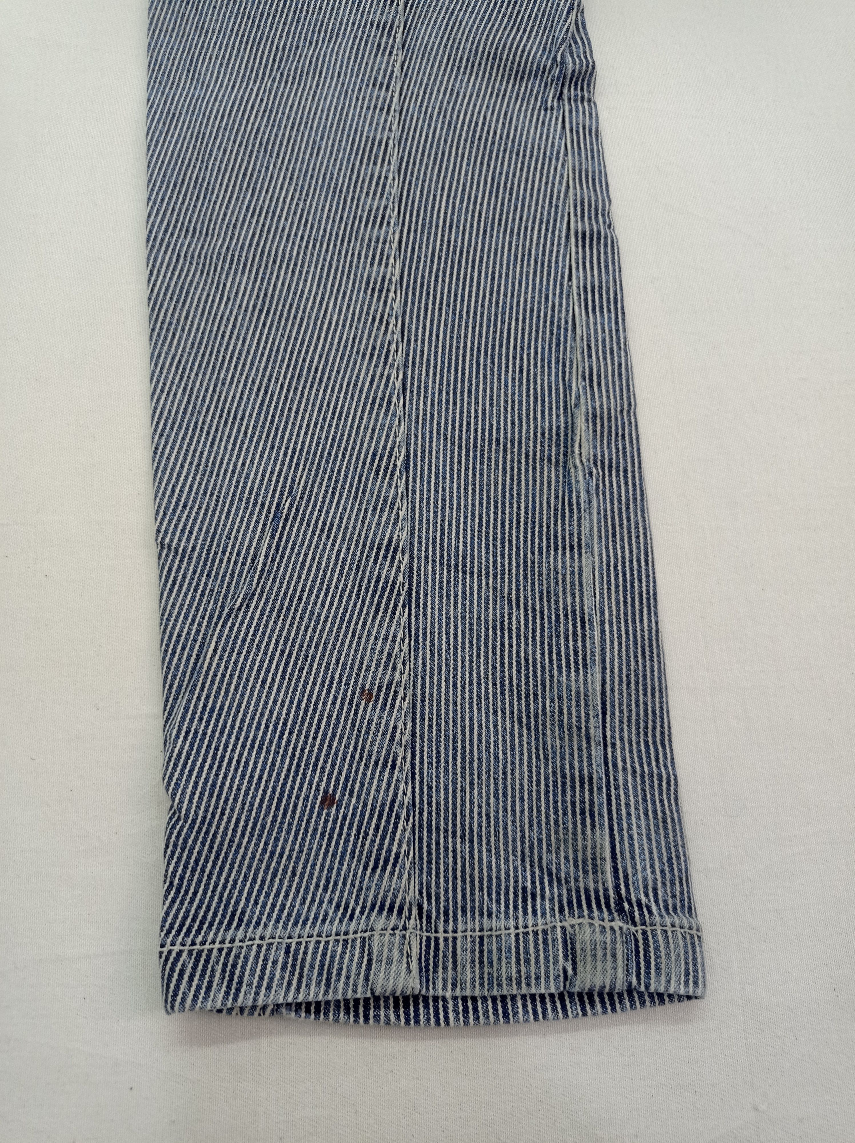 Other I'Z Frontier Slim Fit Distressed Hickory Stripe Cargo Pants Size US 28 / EU 44 - 15 Thumbnail