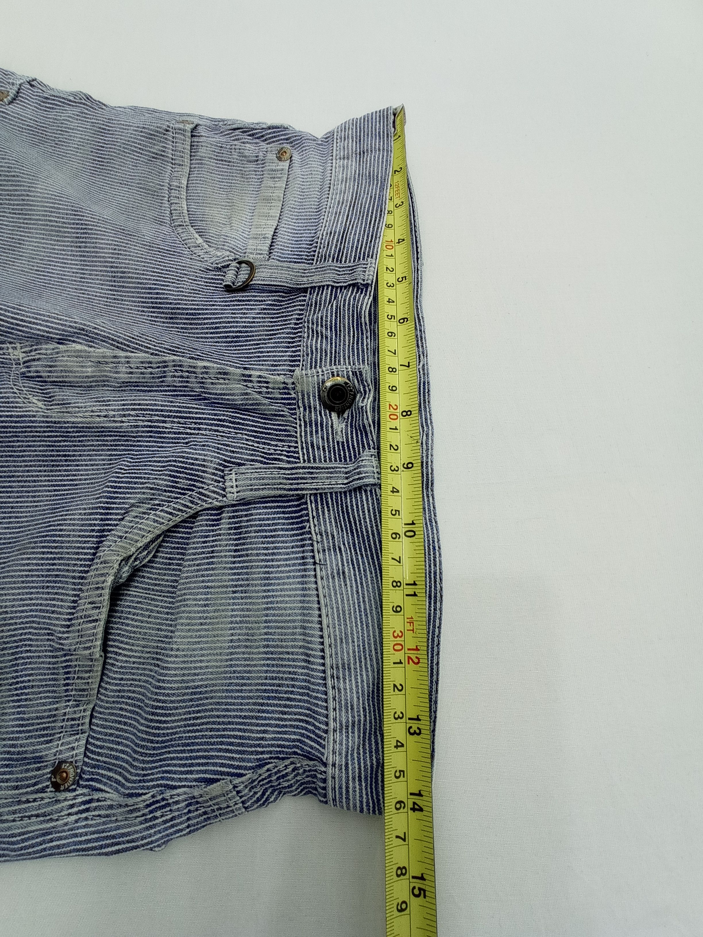 Other I'Z Frontier Slim Fit Distressed Hickory Stripe Cargo Pants Size US 28 / EU 44 - 23 Thumbnail