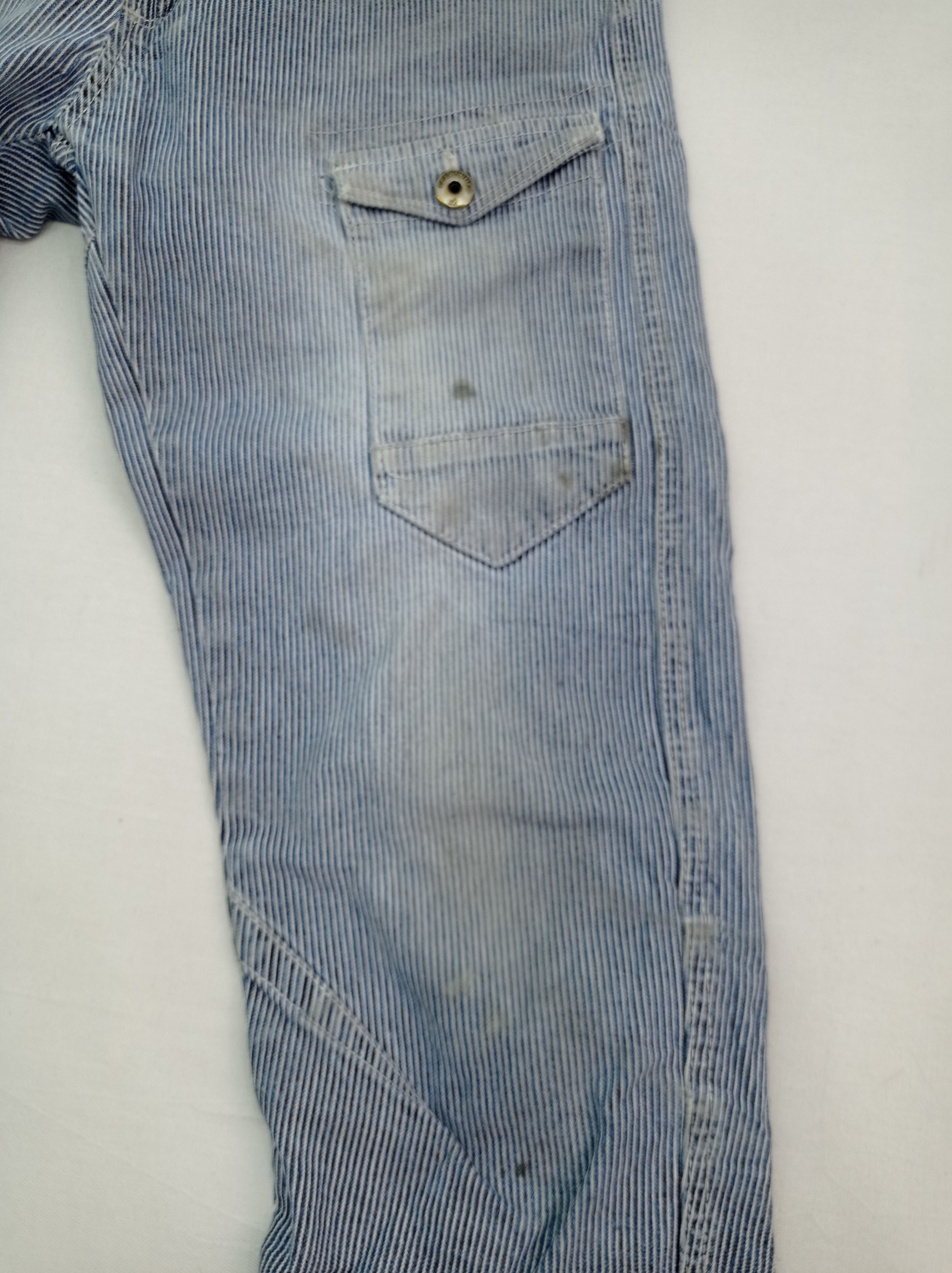 Other I'Z Frontier Slim Fit Distressed Hickory Stripe Cargo Pants Size US 28 / EU 44 - 9 Thumbnail