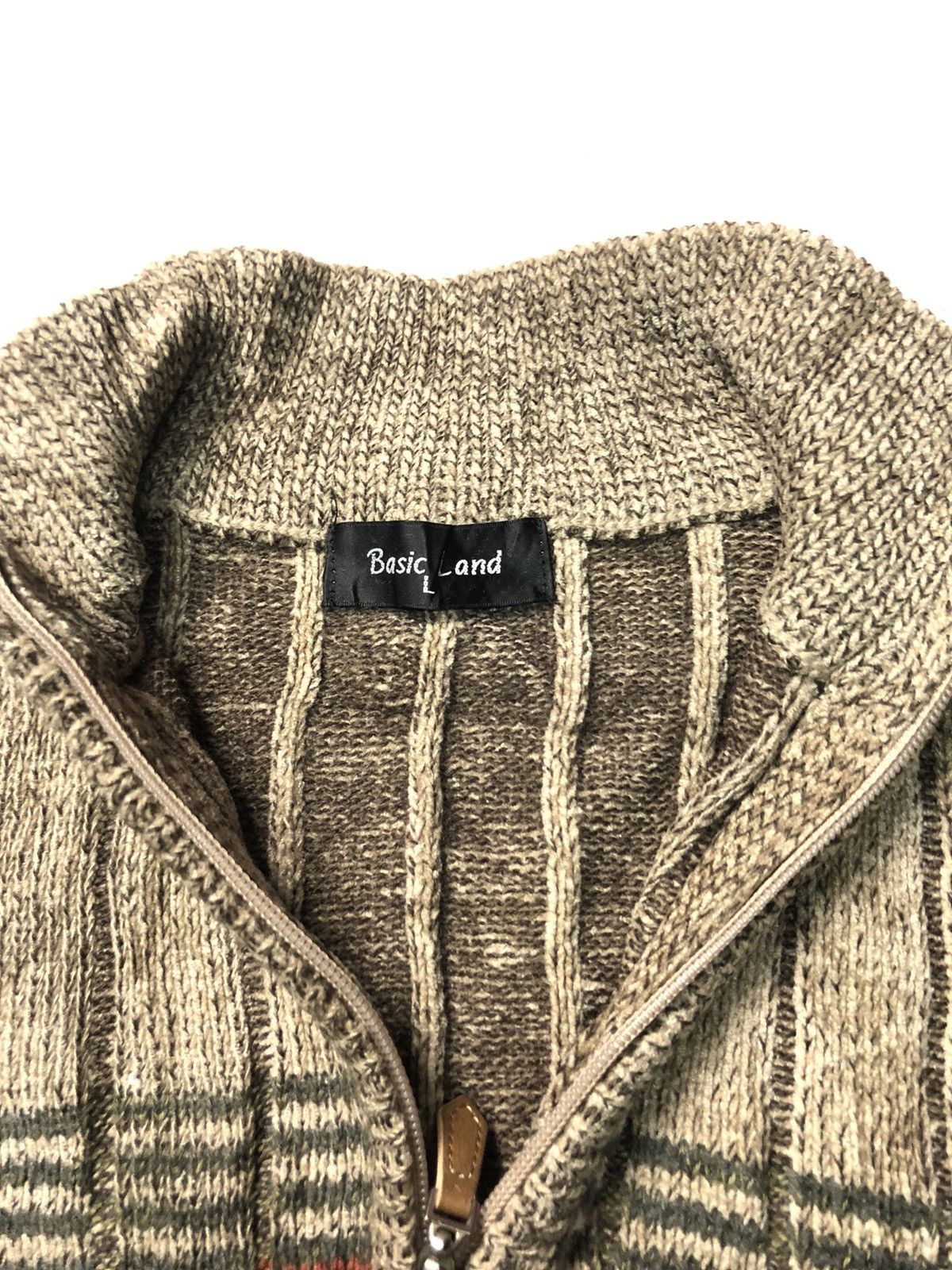 Japanese Brand × Vintage VINTAGE BASIC LAND KNITWEAR JACKET Size US M / EU 48-50 / 2 - 3 Thumbnail