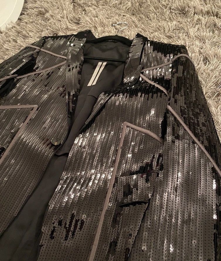Rick Owens Rick Owens ro sequins blazer 20ss NO shoulder pad suit Size US M / EU 48-50 / 2 - 2 Thumbnail
