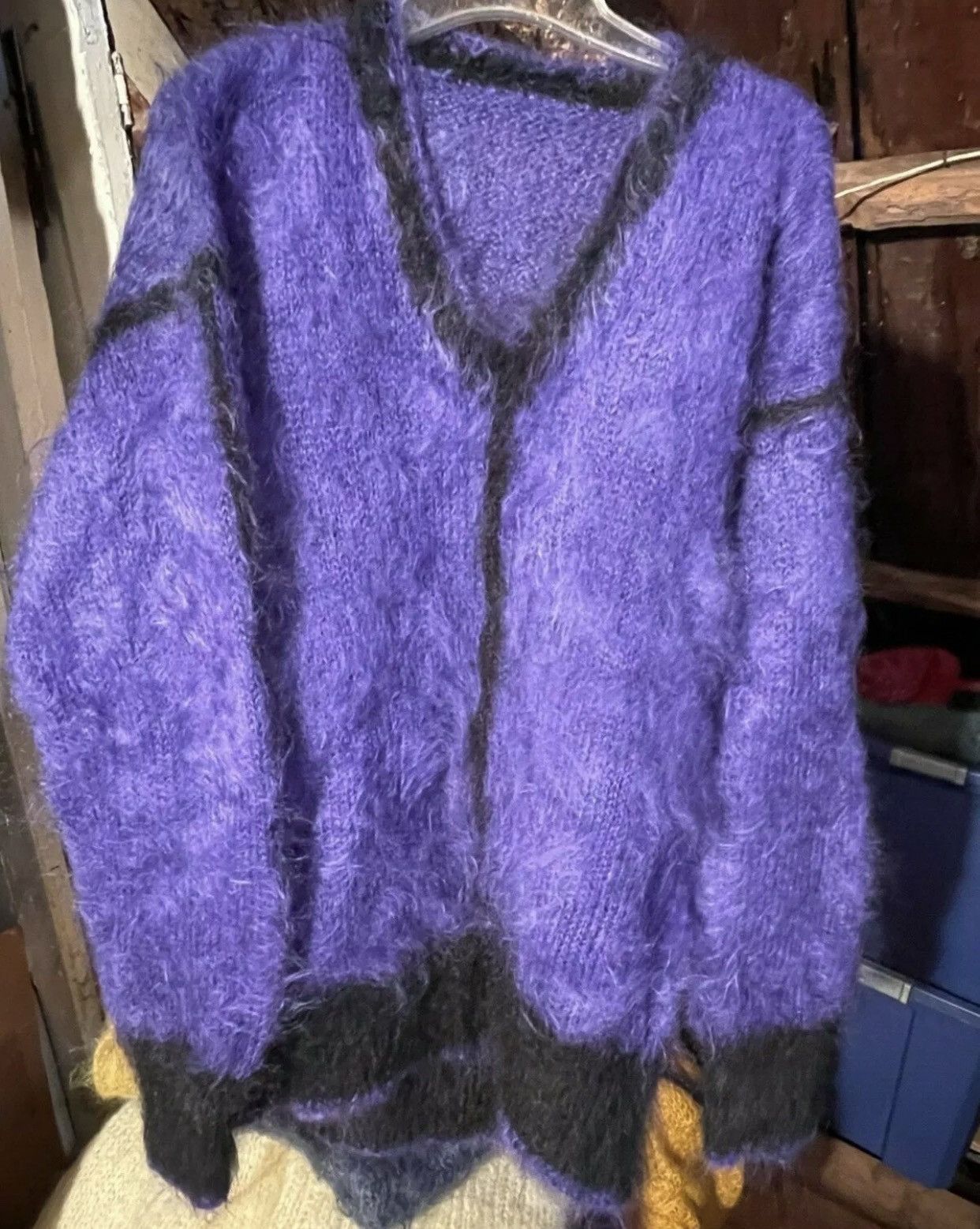 Japanese Brand × Vintage RARE vintage mohair cardigan sweater Size US M / EU 48-50 / 2 - 3 Thumbnail