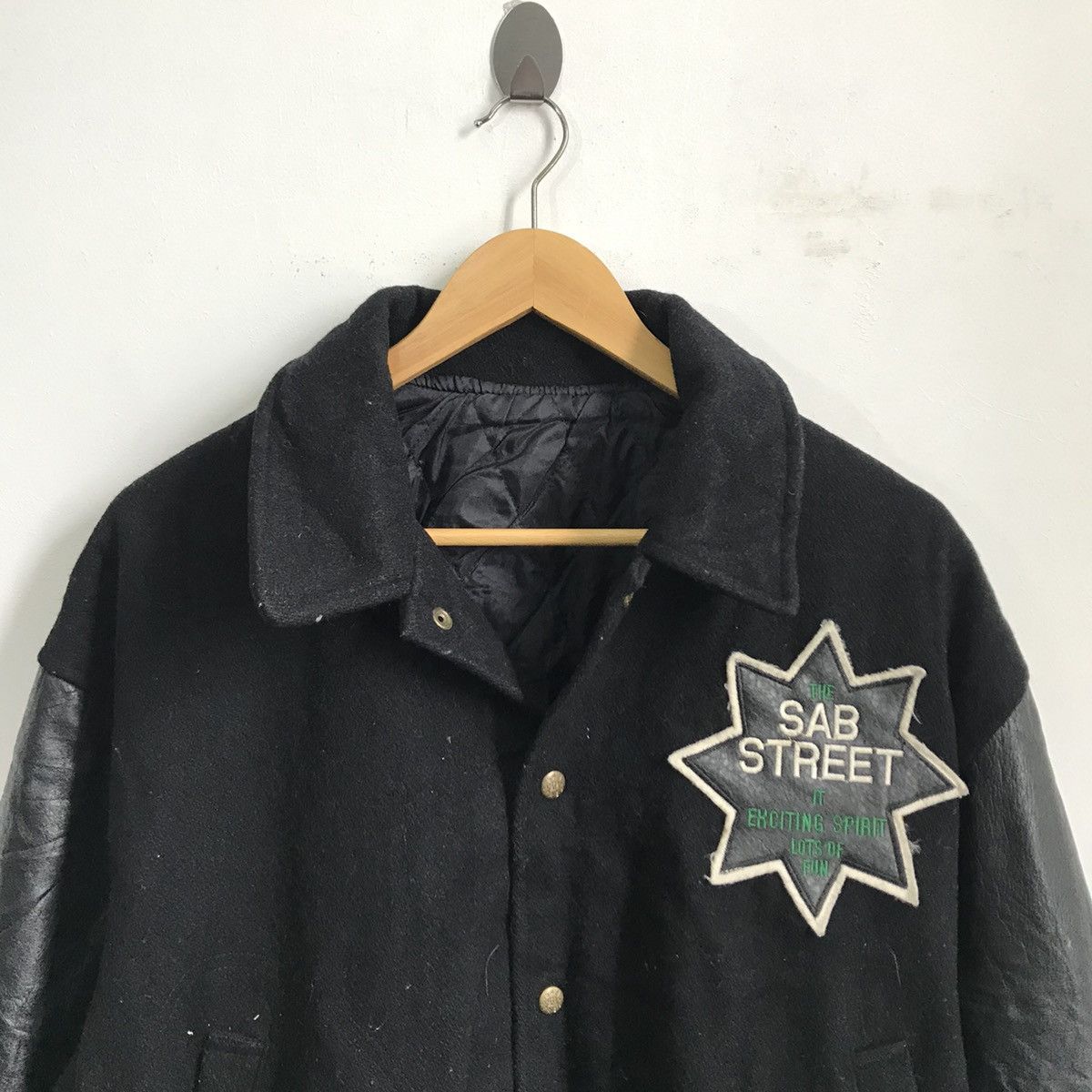 Japanese Brand AJ1 Sab Street Big Logo Varsity Jacket Size US L / EU 52-54 / 3 - 3 Thumbnail