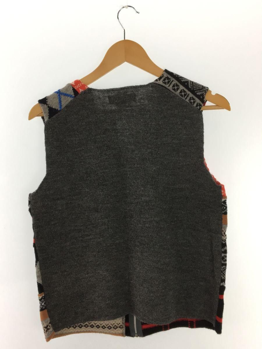 Comme des Garcons × Comme des Garcons Homme Deux Patchwork Wool Zip Knit Vest Size US S / EU 44-46 / 1 - 2 Thumbnail