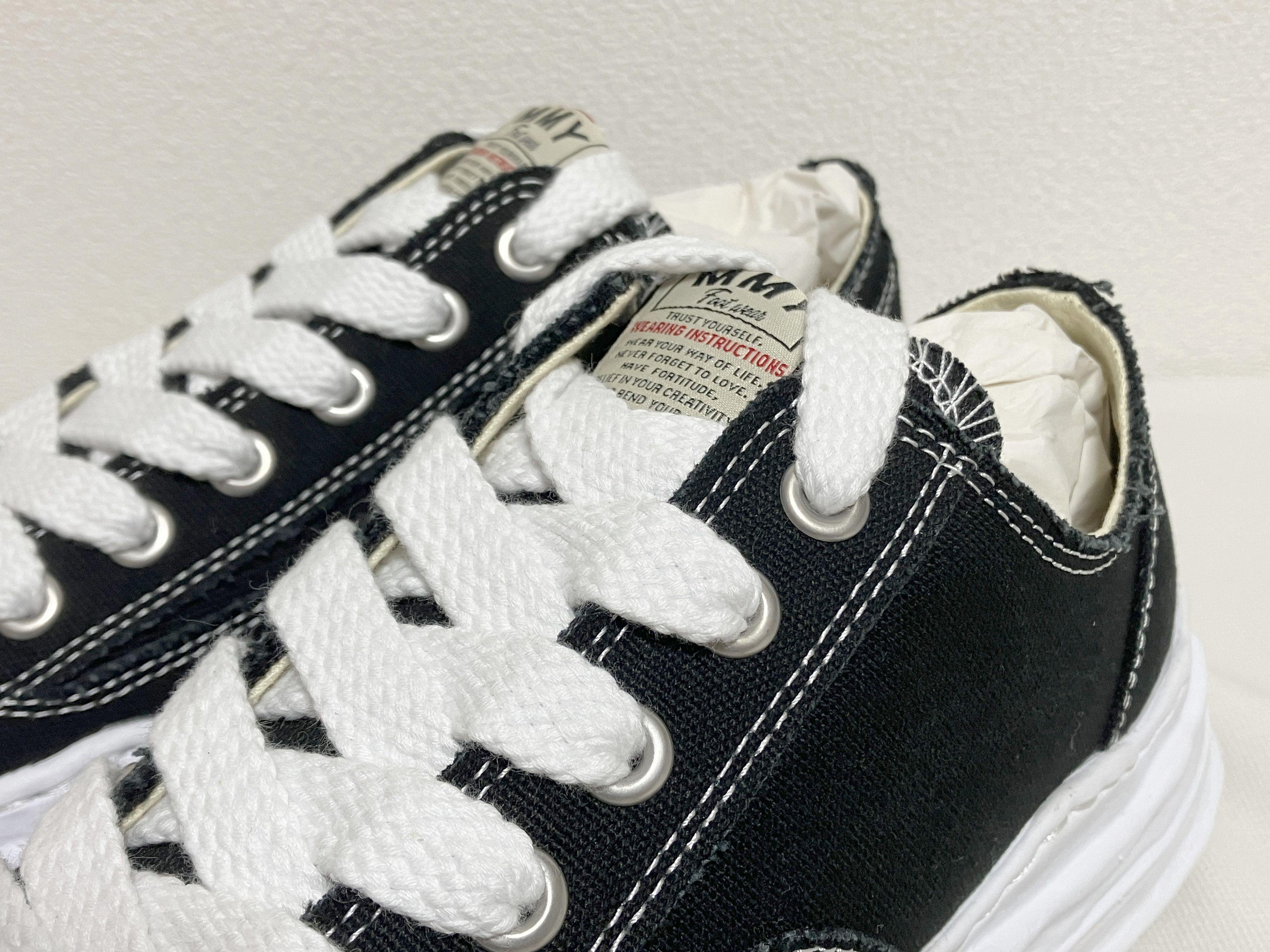 Maison MIHARA YASUHIRO MIHARA YASUHIRO HANK original sole toe cap LOW canvas black Size US 11.5 / EU 44-45 - 6 Thumbnail
