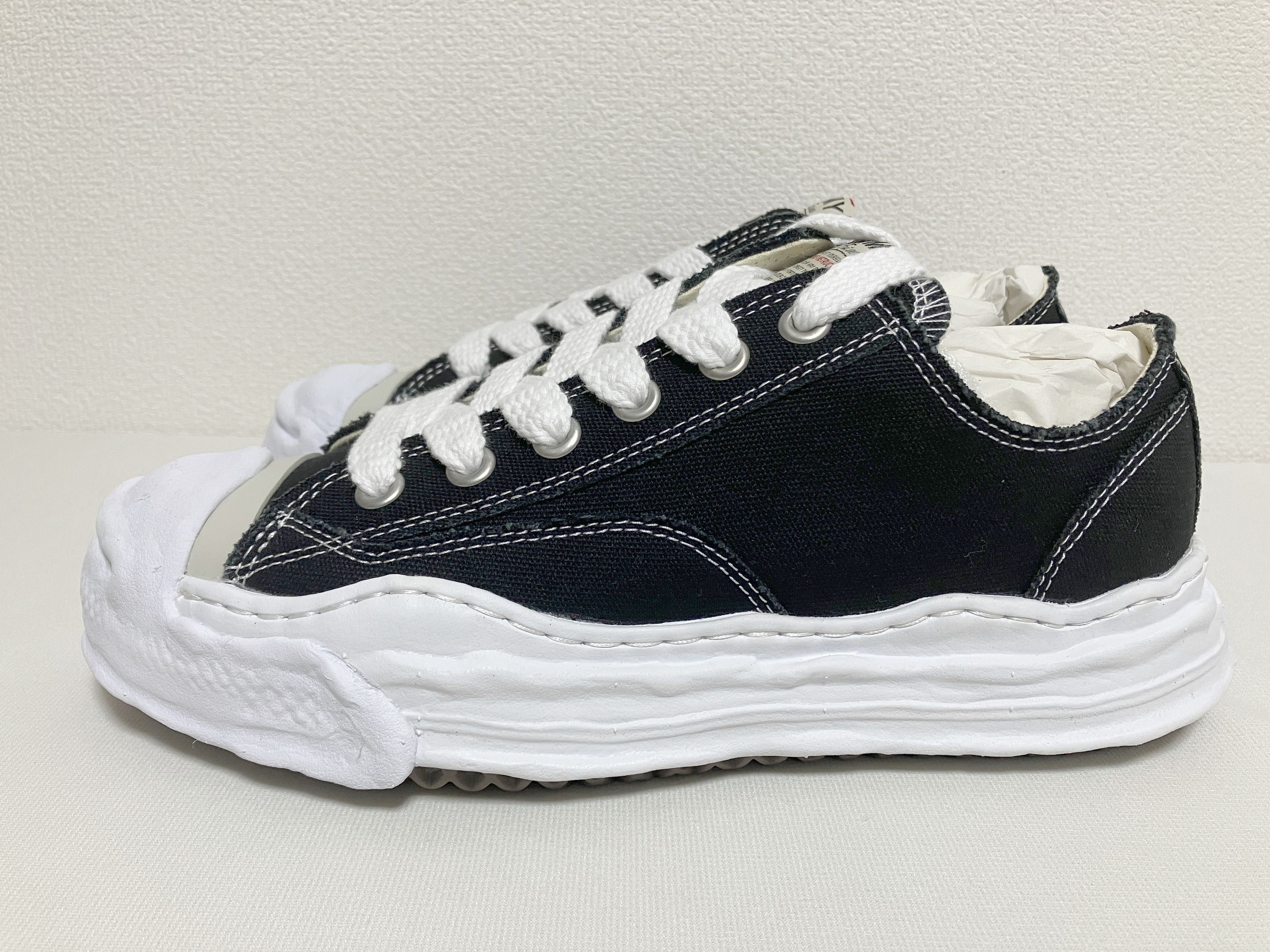 Maison MIHARA YASUHIRO MIHARA YASUHIRO HANK original sole toe cap LOW canvas black Size US 11.5 / EU 44-45 - 2 Thumbnail