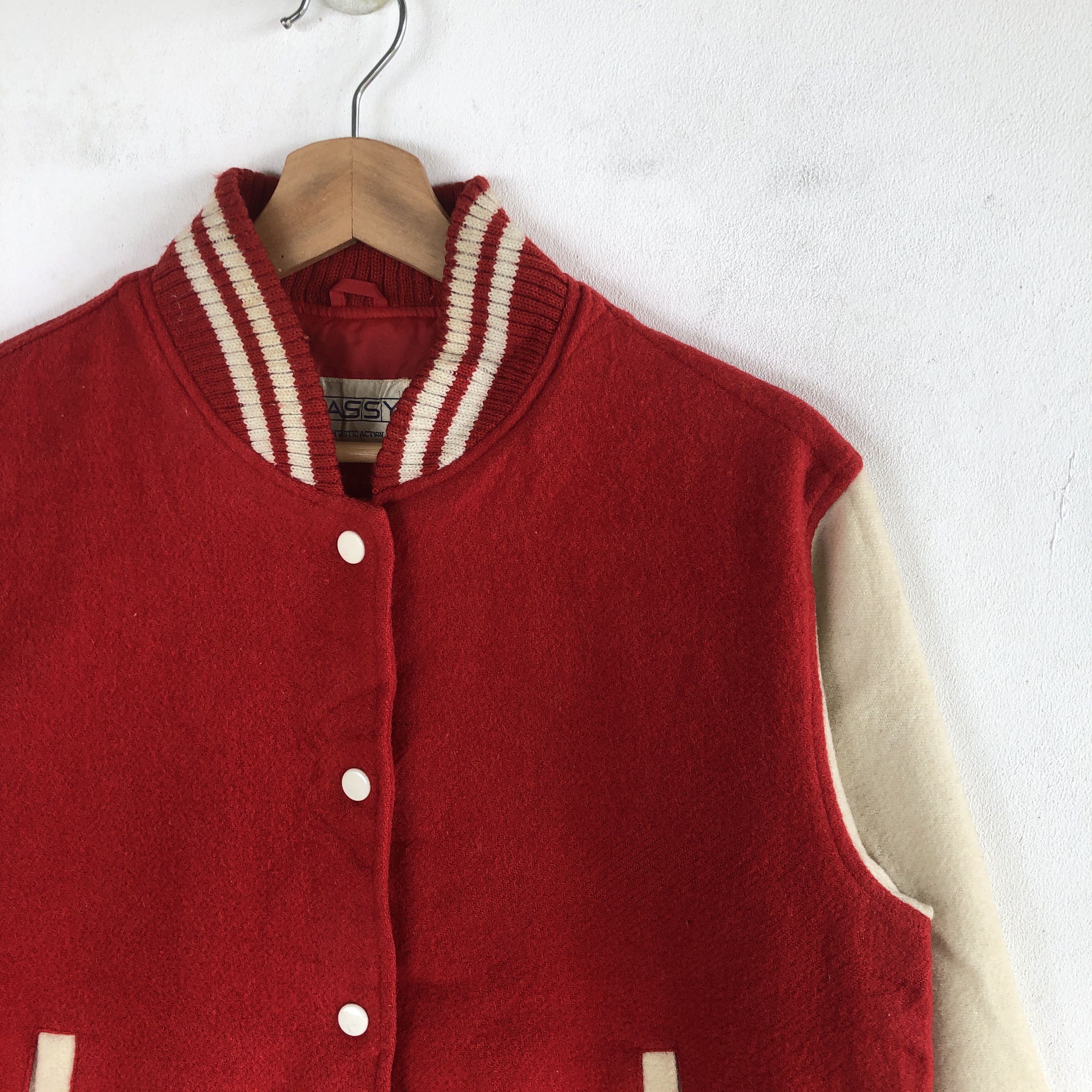 Japanese Brand × Vintage Vintage Passy Varsity Jackets Japanese Basic Wool Jacket Size M / US 6-8 / IT 42-44 - 5 Thumbnail