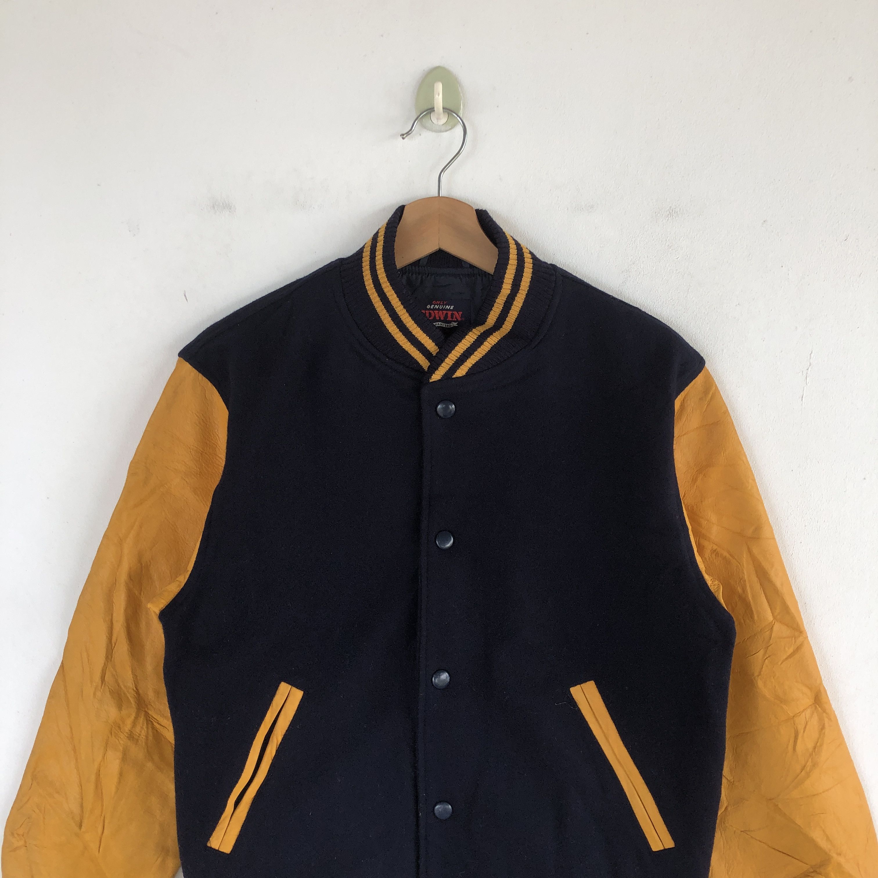 Vintage Vintage Edwin Varsity Jackets Japanese Edwin Wool Jacket Size S / US 4 / IT 40 - 3 Thumbnail