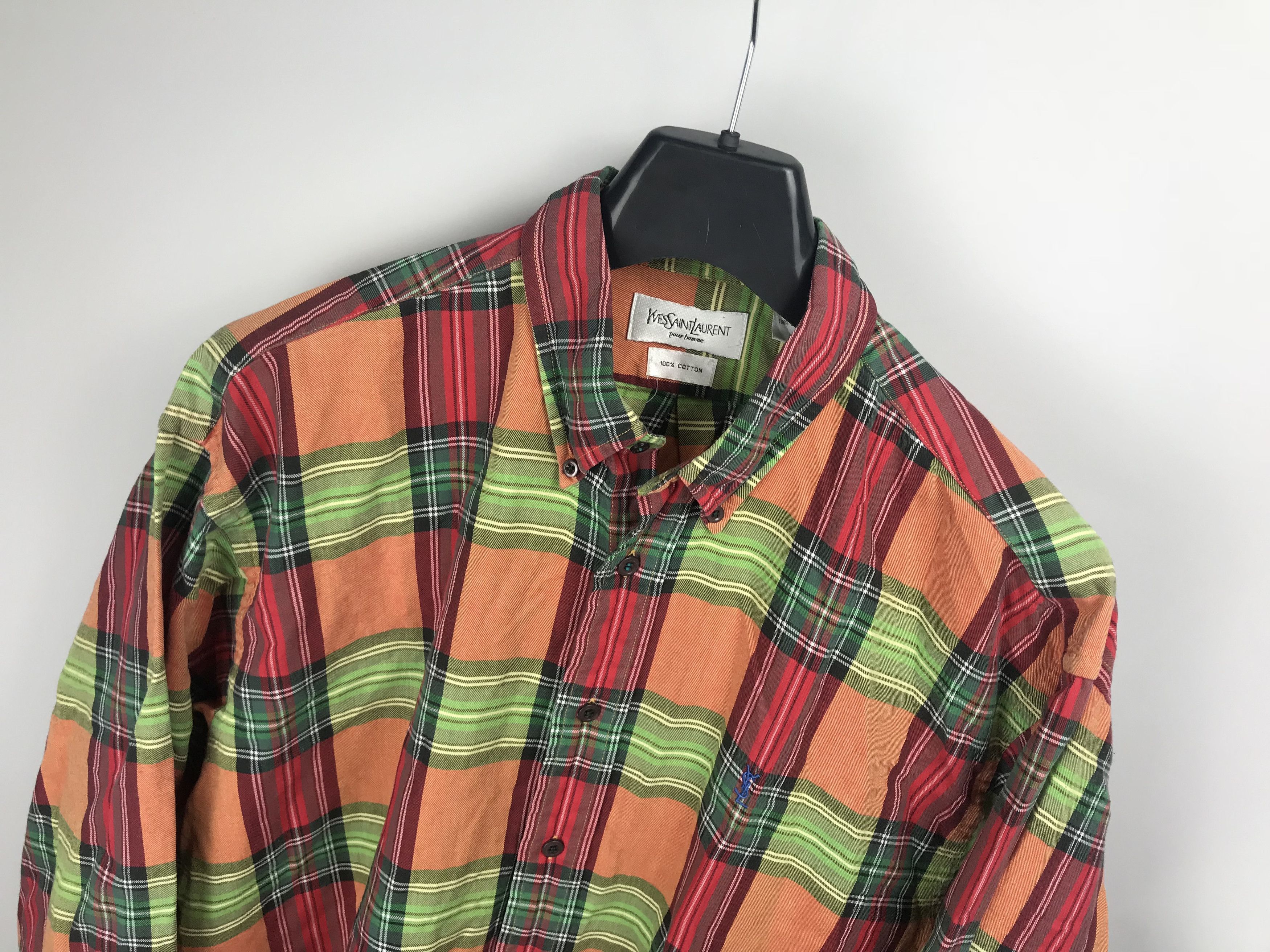 Ysl Pour Homme Yves Saint Laurent Ysl Pour Homme Vintage Plaids Shirt L Size US L / EU 52-54 / 3 - 1 Preview