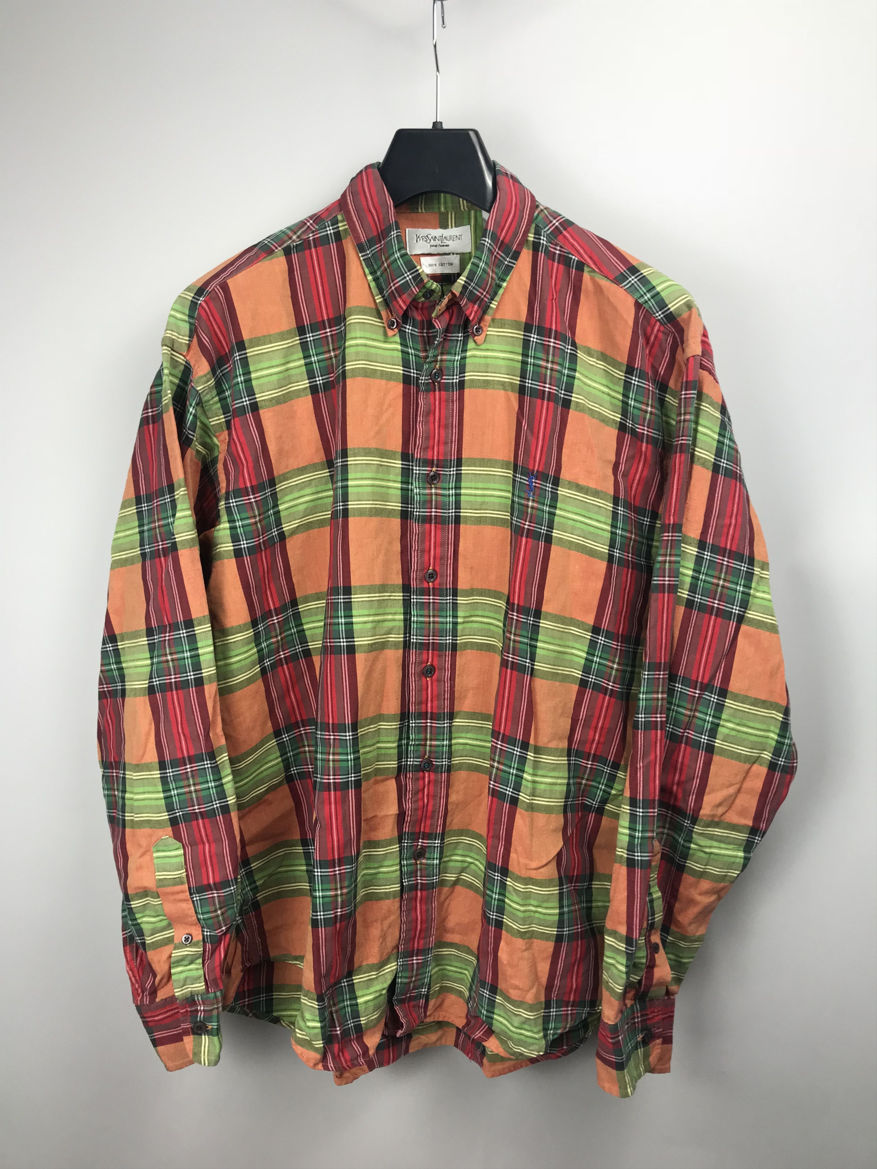Yves Saint Laurent Yves Saint Laurent Ysl Pour Homme Vintage Plaids Shirt L Size US L / EU 52-54 / 3 - 2 Thumbnail