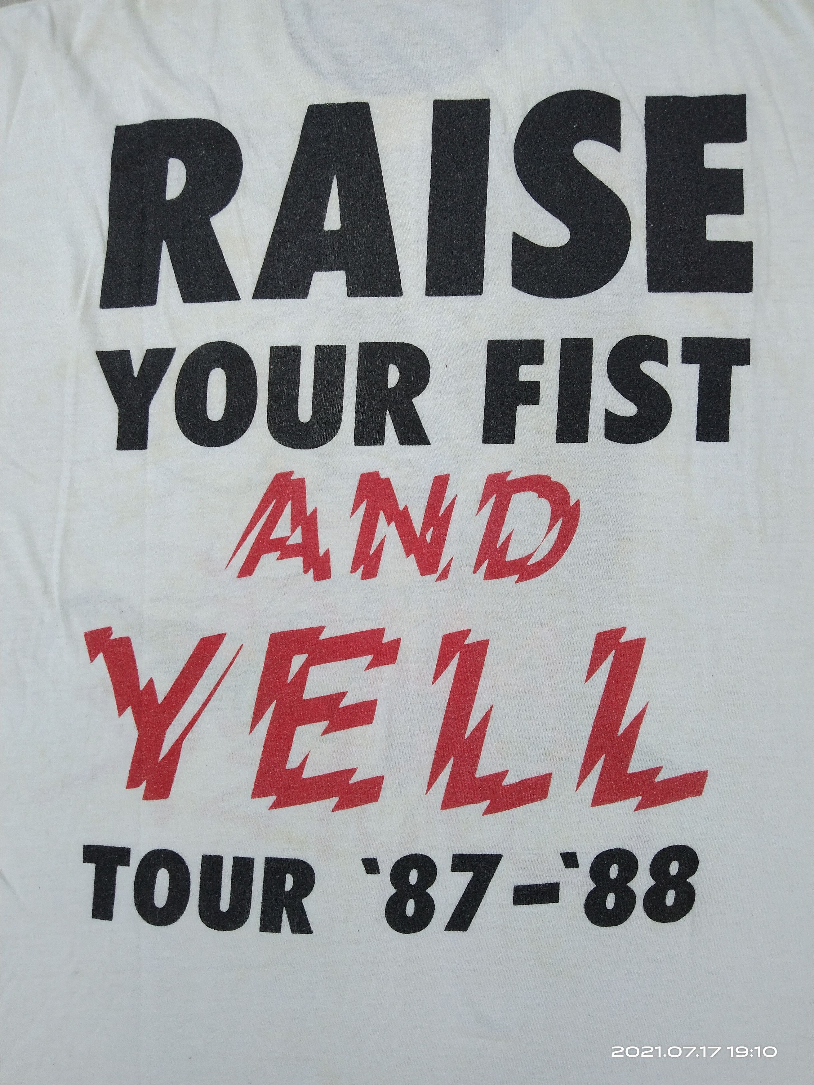 Vintage ALICE COOPER RAISE YOUR AND YELL 'TOUR 87-'88 Size US M / EU 48-50 / 2 - 4 Thumbnail