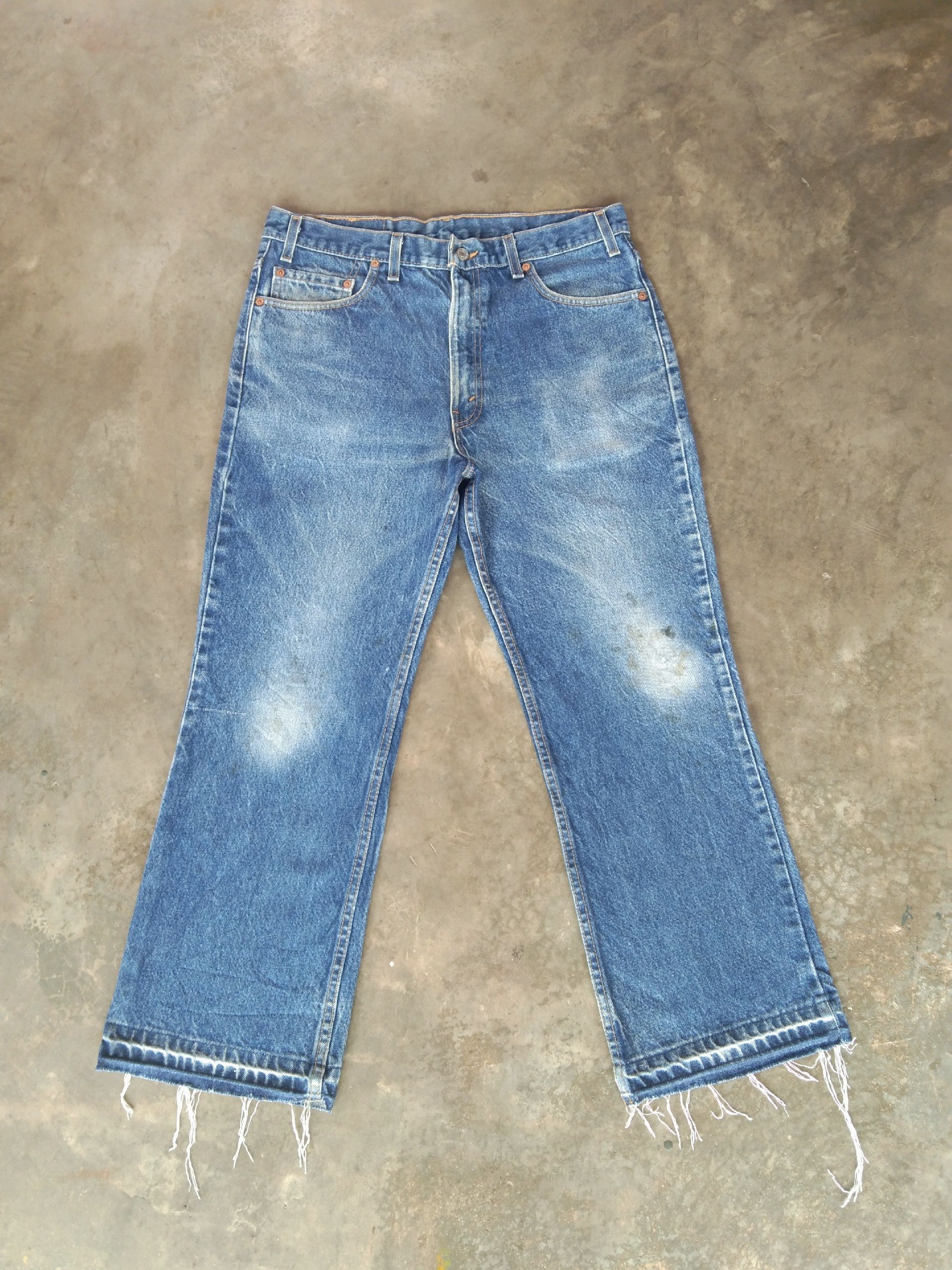 Image of 90's Vintage Levi's Jeans 517 Made In Usa Flared Released Hem in Blue, Men's (Size 36)