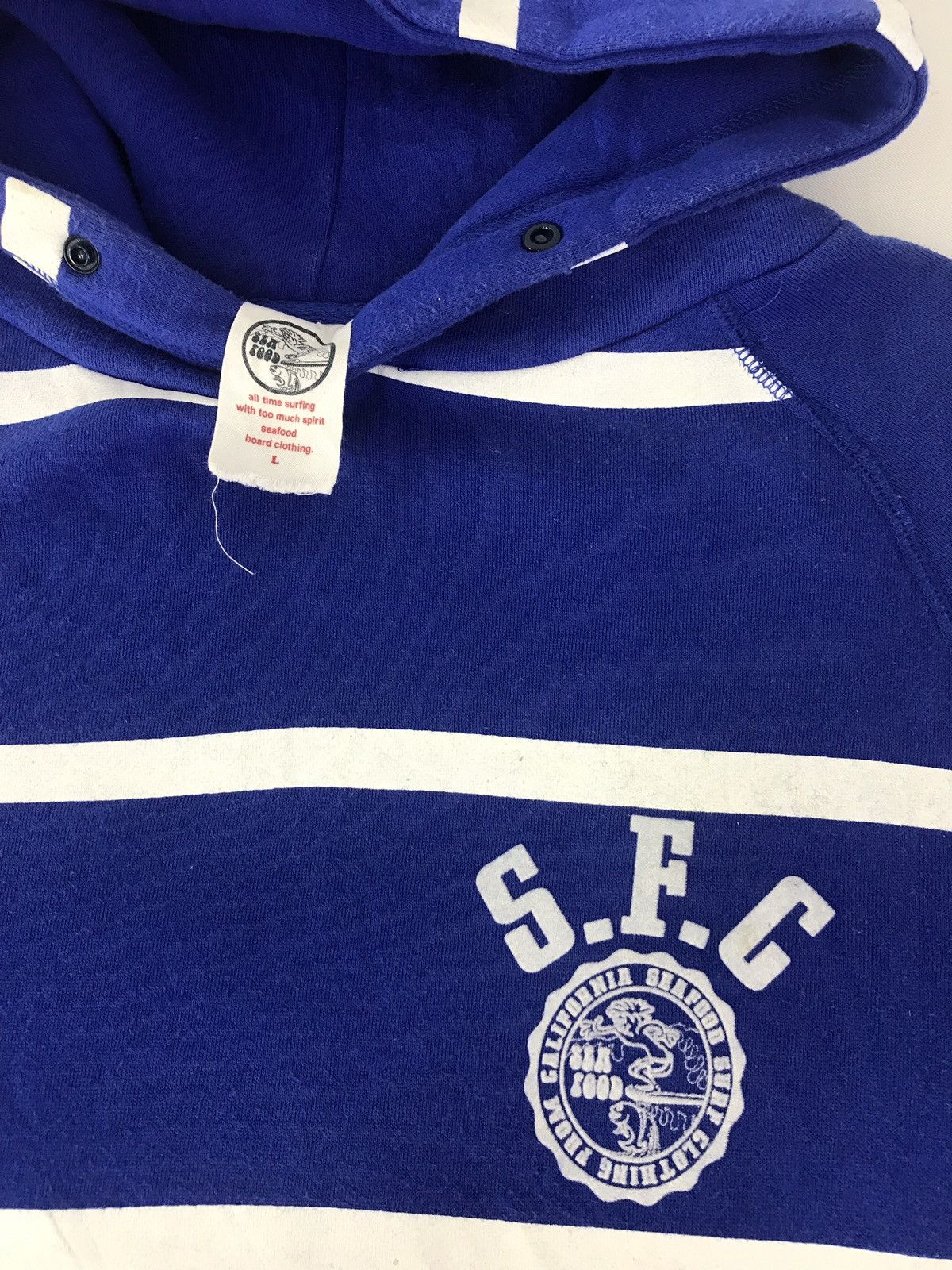 Japanese Brand Sweatshirt S.F.C Surf Clothing From California Logo Stripes Size US L / EU 52-54 / 3 - 4 Thumbnail