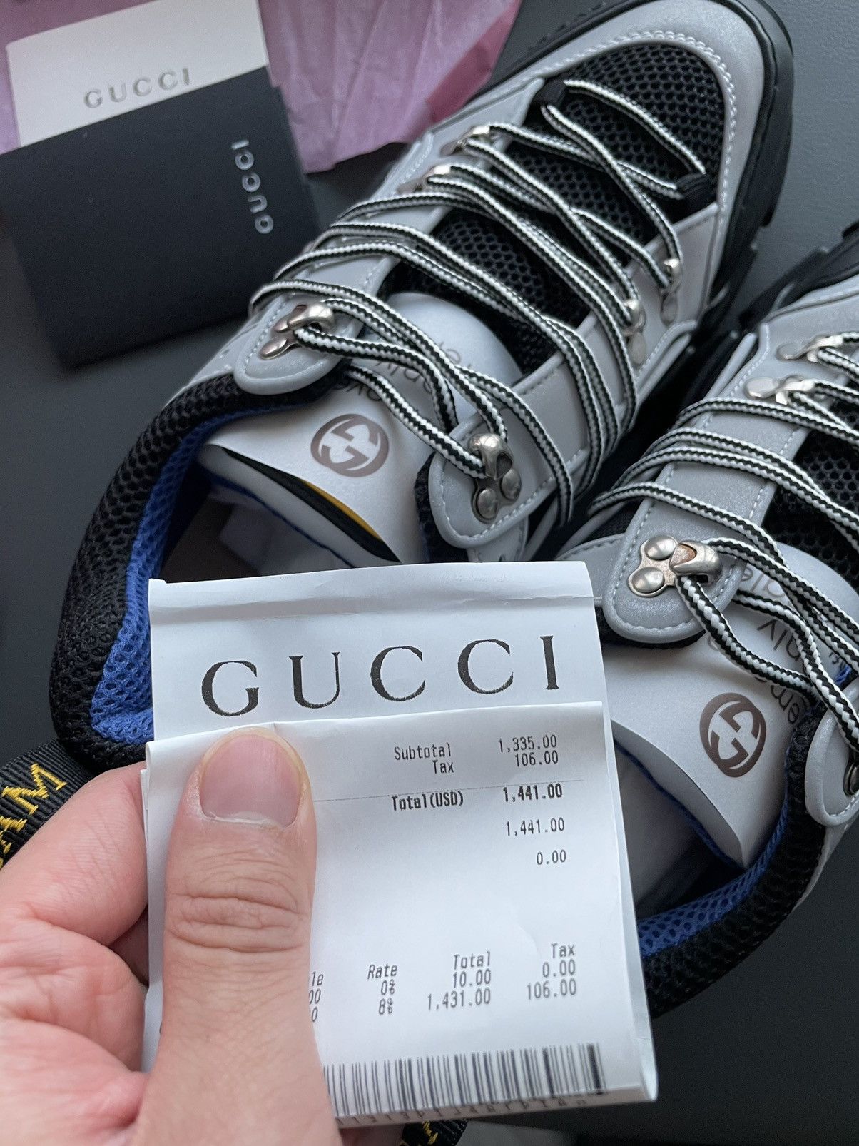 Gucci $1,500 Limited Edition Runway Flashtrek Reflective Sneaker Size US 10 / EU 43 - 2 Thumbnail