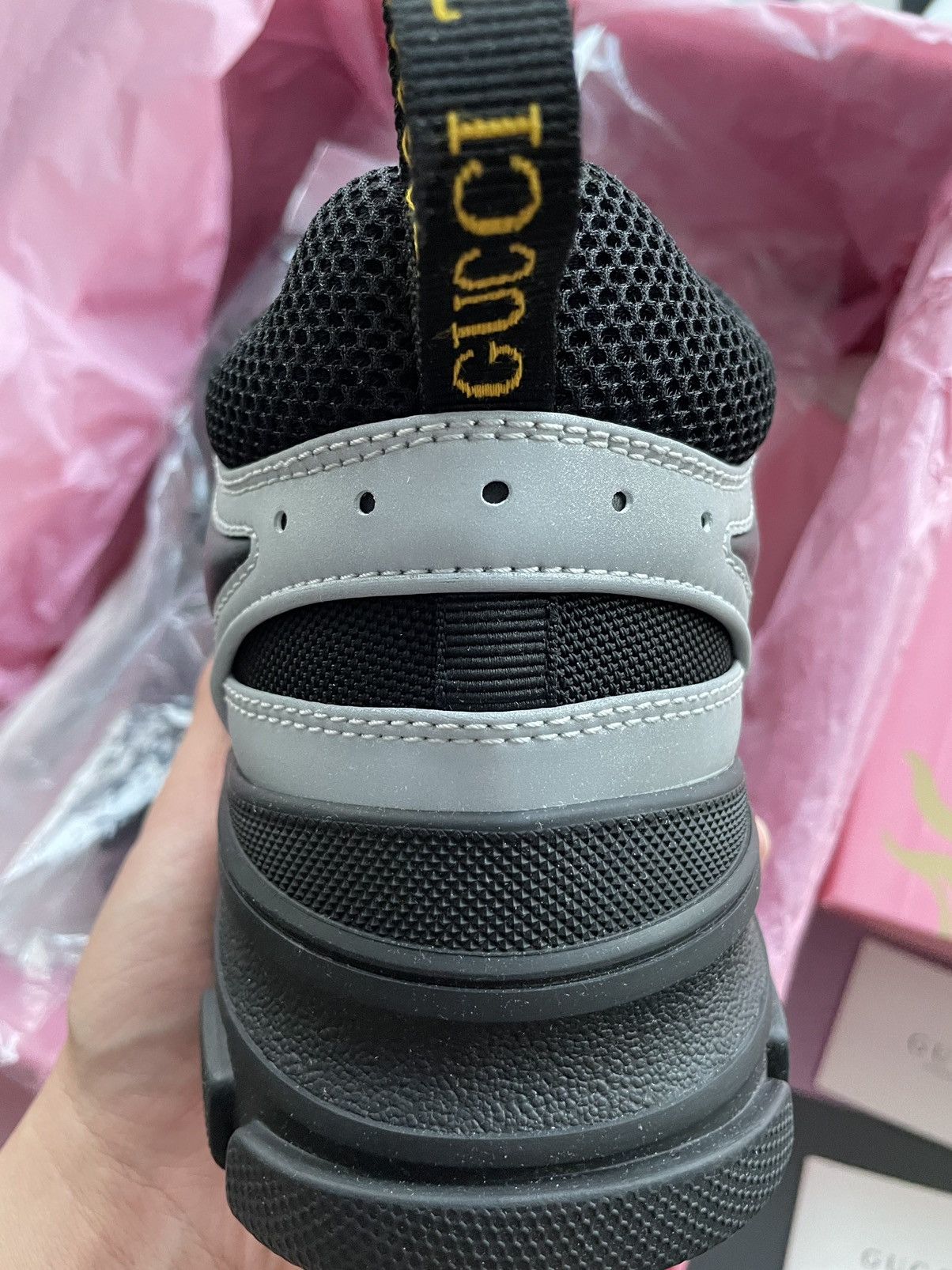 Gucci $1,500 Limited Edition Runway Flashtrek Reflective Sneaker Size US 10 / EU 43 - 7 Thumbnail