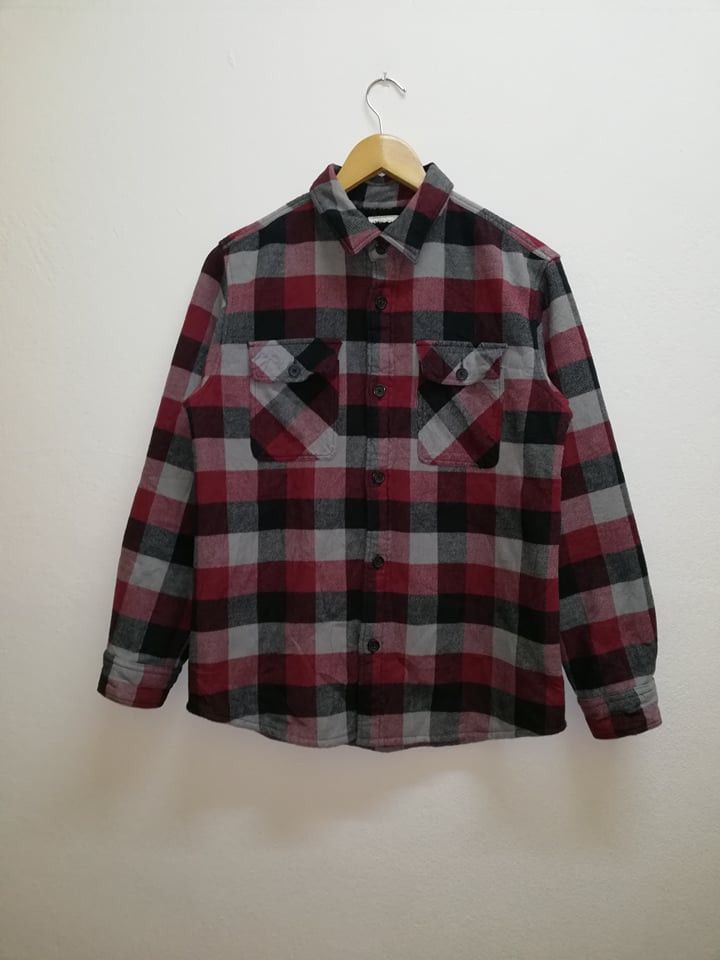 Flannel Flannel Long shirt button ups square pattern by GU Uniqlo Size US M / EU 48-50 / 2 - 1 Thumbnail