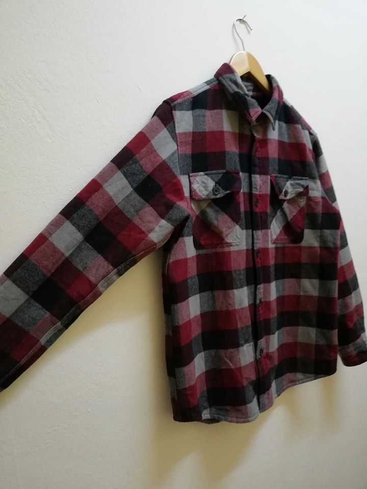 Flannel Flannel Long shirt button ups square pattern by GU Uniqlo Size US M / EU 48-50 / 2 - 3 Thumbnail