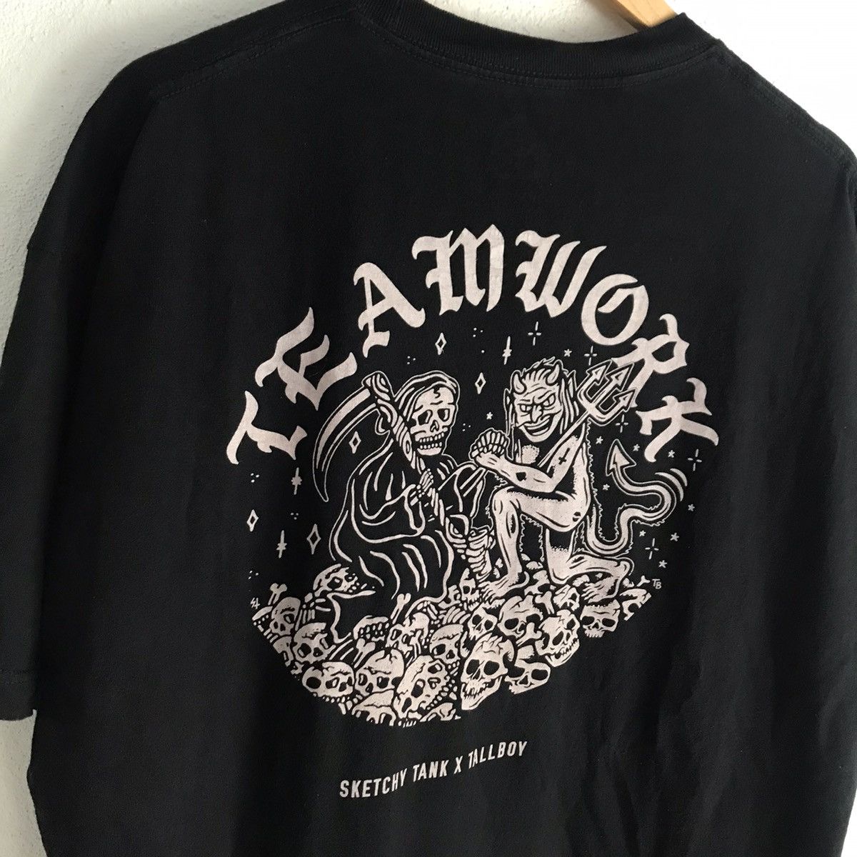 Japanese Brand sketchy tank x tall boy ghost big print tee Size US XL / EU 56 / 4 - 3 Thumbnail