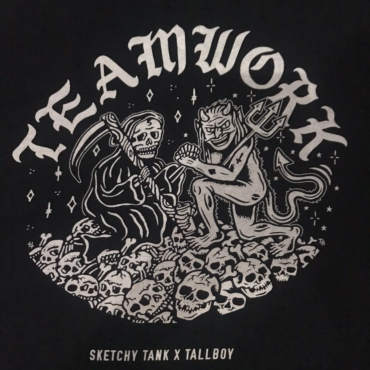 Japanese Brand sketchy tank x tall boy ghost big print tee Size US XL / EU 56 / 4 - 7 Thumbnail
