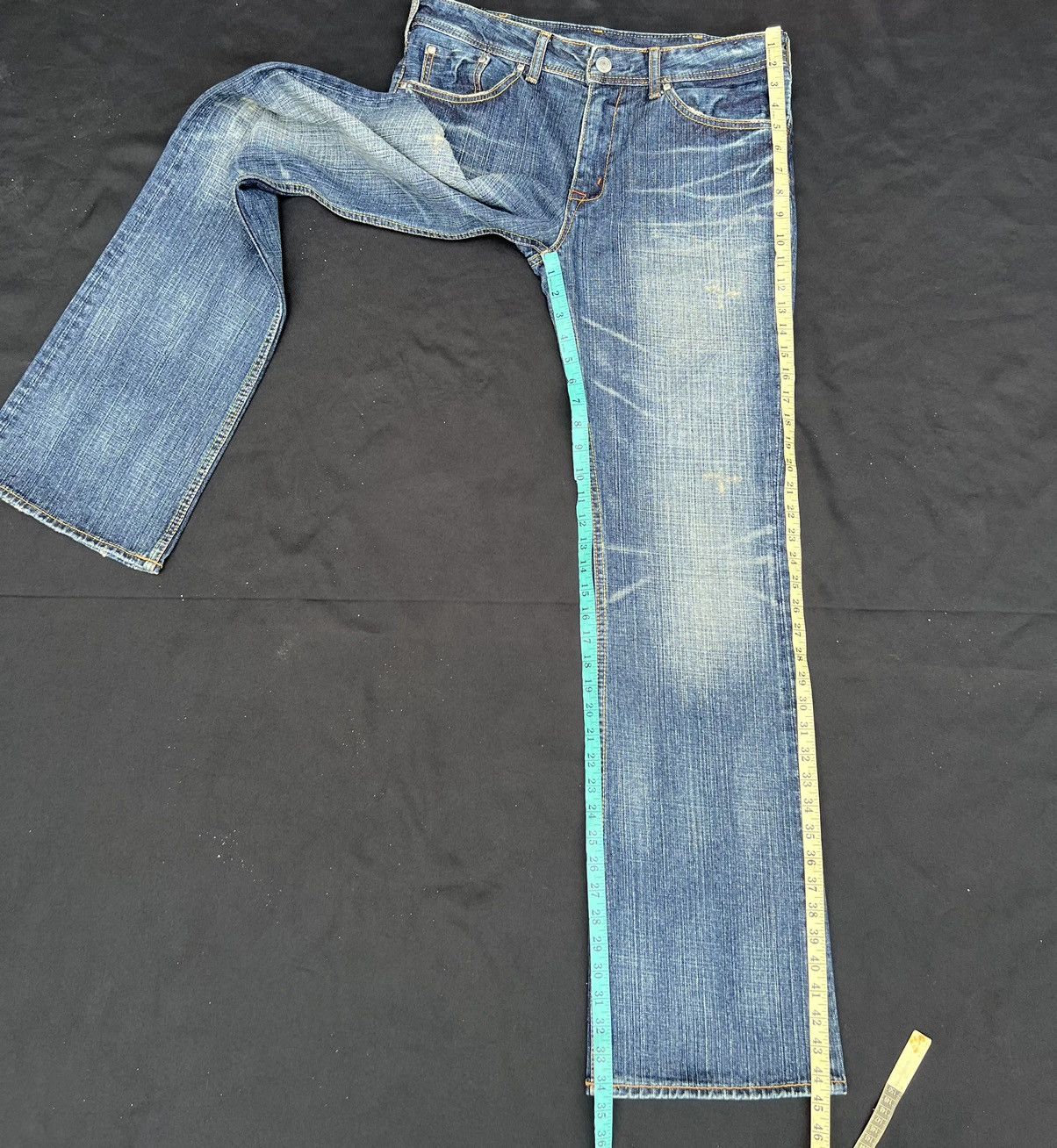 Vintage Flare Denim Craft Japan Faded Denim Jeans Free Shipping Size US 31 - 4 Thumbnail