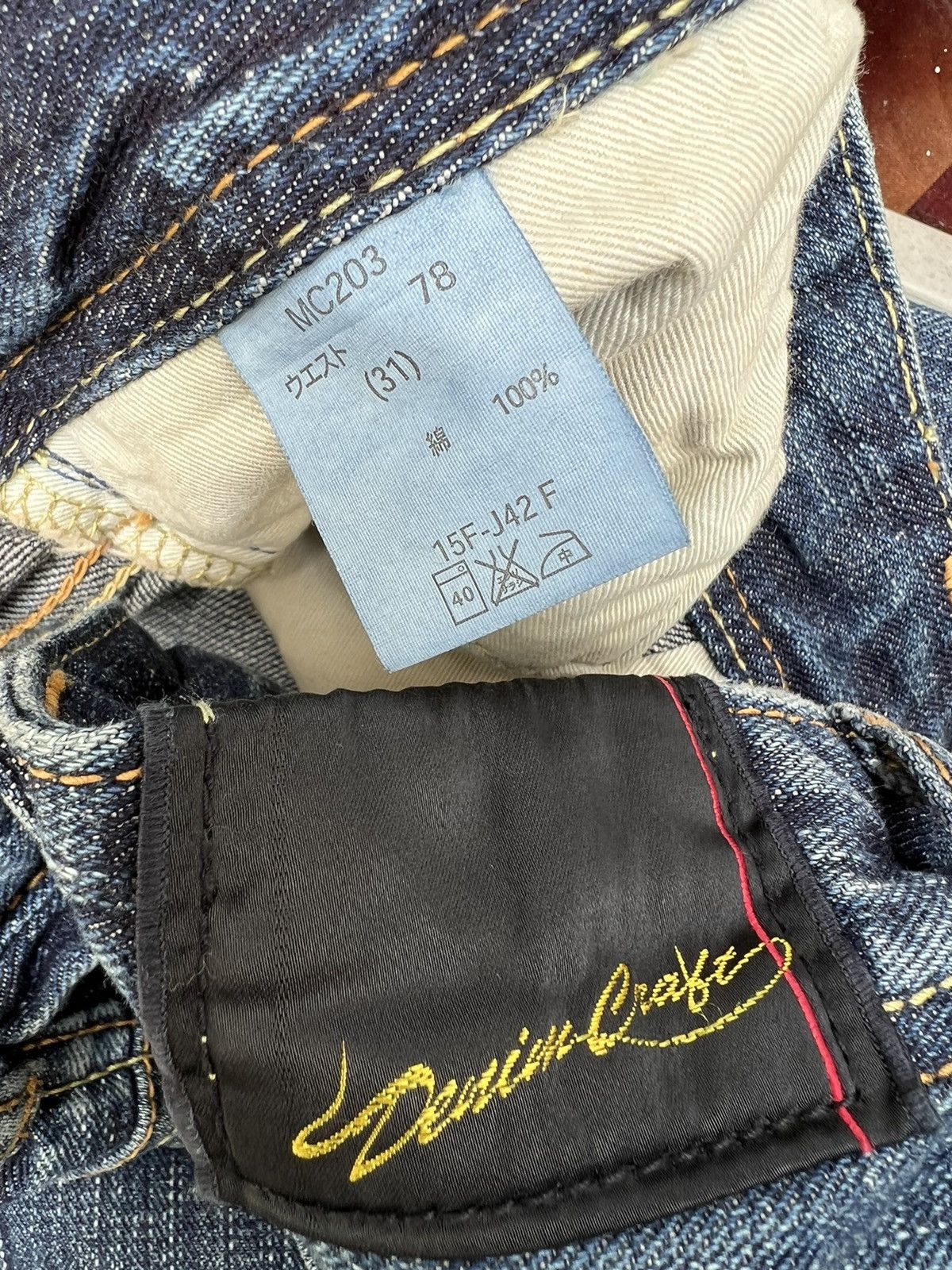 Vintage Flare Denim Craft Japan Faded Denim Jeans Free Shipping Size US 31 - 21 Thumbnail