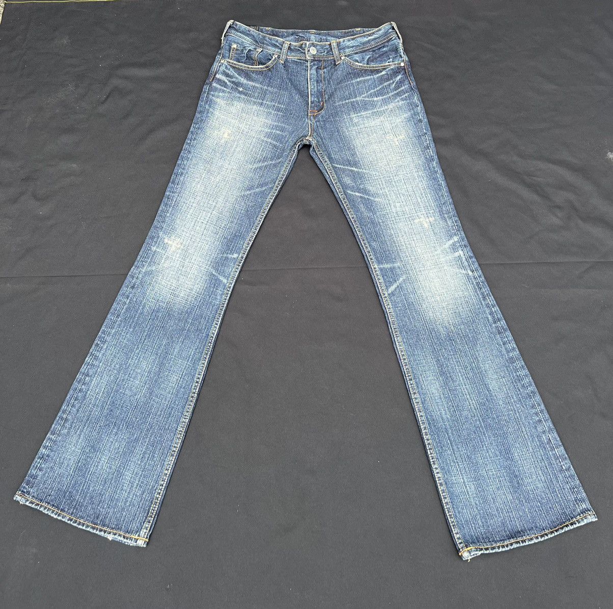 Vintage Flare Denim Craft Japan Faded Denim Jeans Free Shipping Size US 31 - 1 Thumbnail