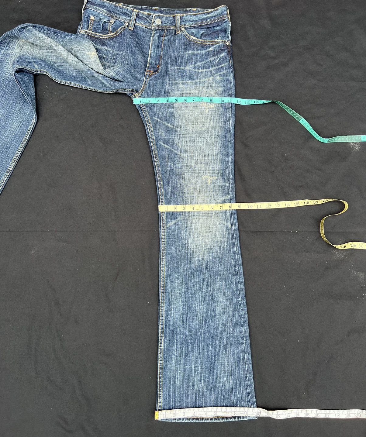 Vintage Flare Denim Craft Japan Faded Denim Jeans Free Shipping Size US 31 - 3 Thumbnail