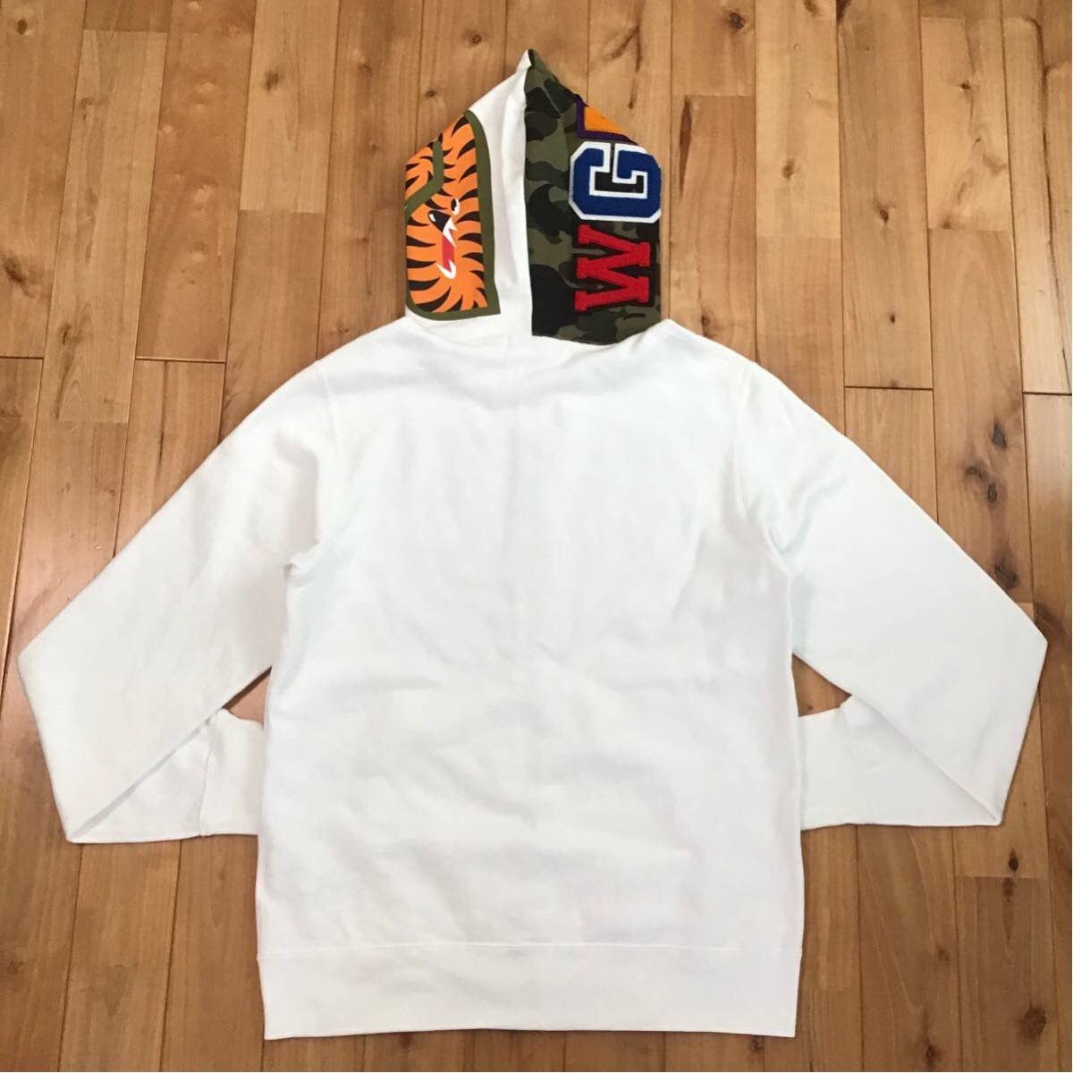 Bape BAPE Shark full zip hoodie 1st camo green × white APE Size US L / EU 52-54 / 3 - 2 Thumbnail
