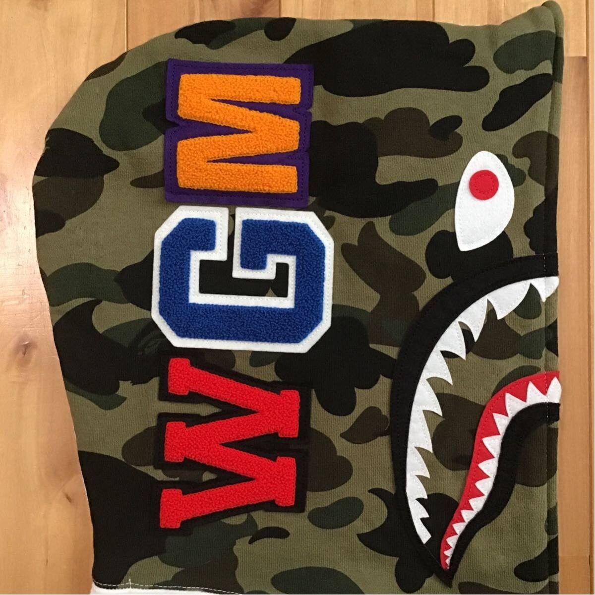 Bape BAPE Shark full zip hoodie 1st camo green × white APE Size US L / EU 52-54 / 3 - 4 Thumbnail