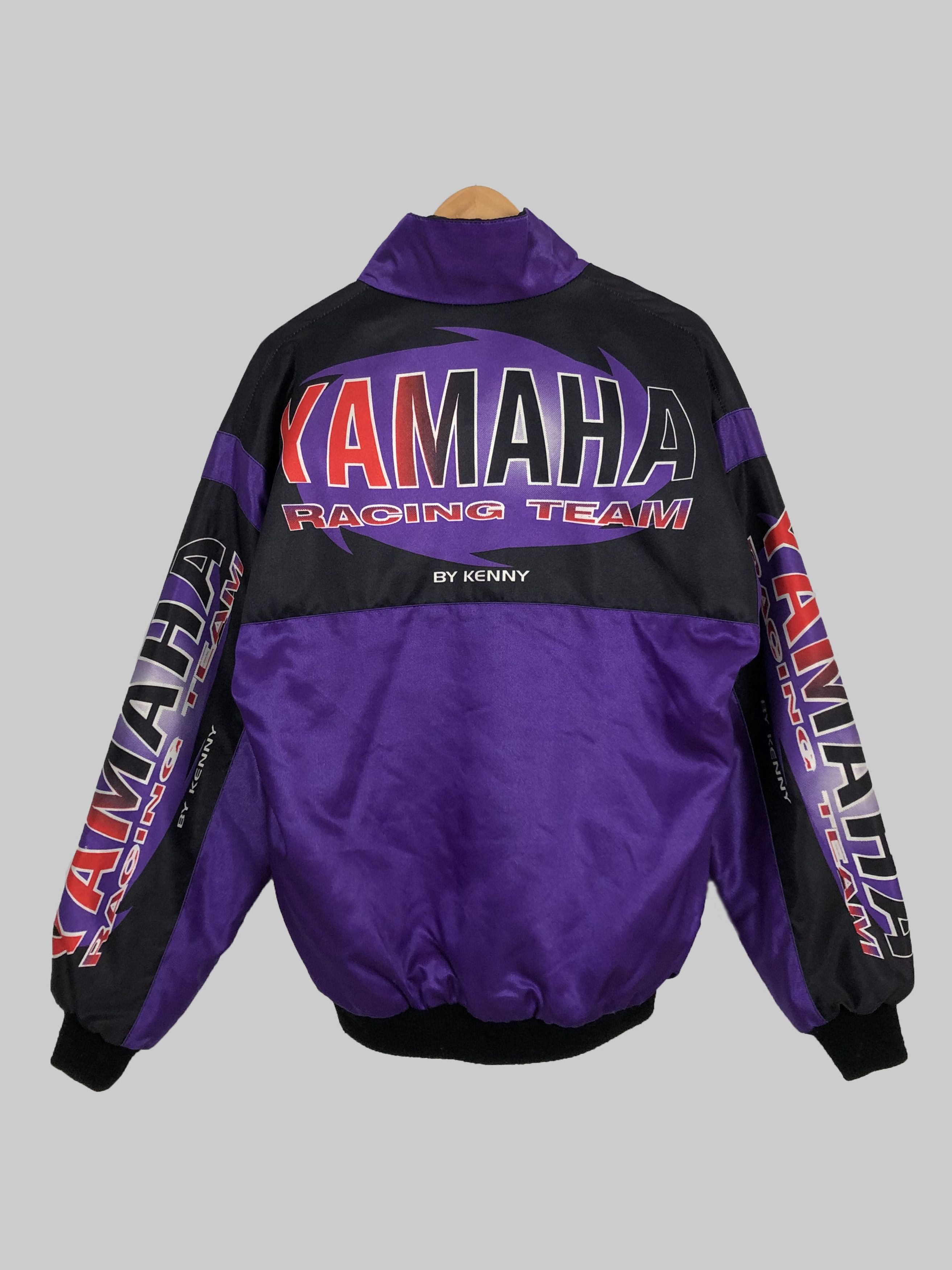 Vintage YAMAHA Racing Team by Kenny Jacket Full Zip Size hot XL purple/black 90s motorsport racewear