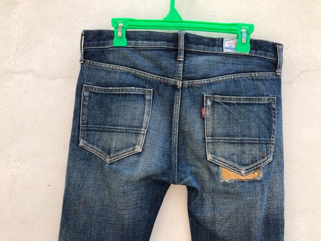 FDMTL Boro Patchwork Denim Skinny Jeans Size US 31 - 8 Thumbnail