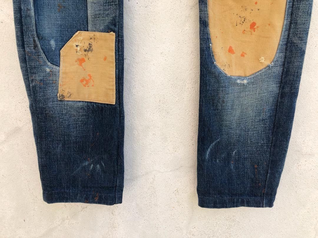 FDMTL Boro Patchwork Denim Skinny Jeans Size US 31 - 6 Thumbnail