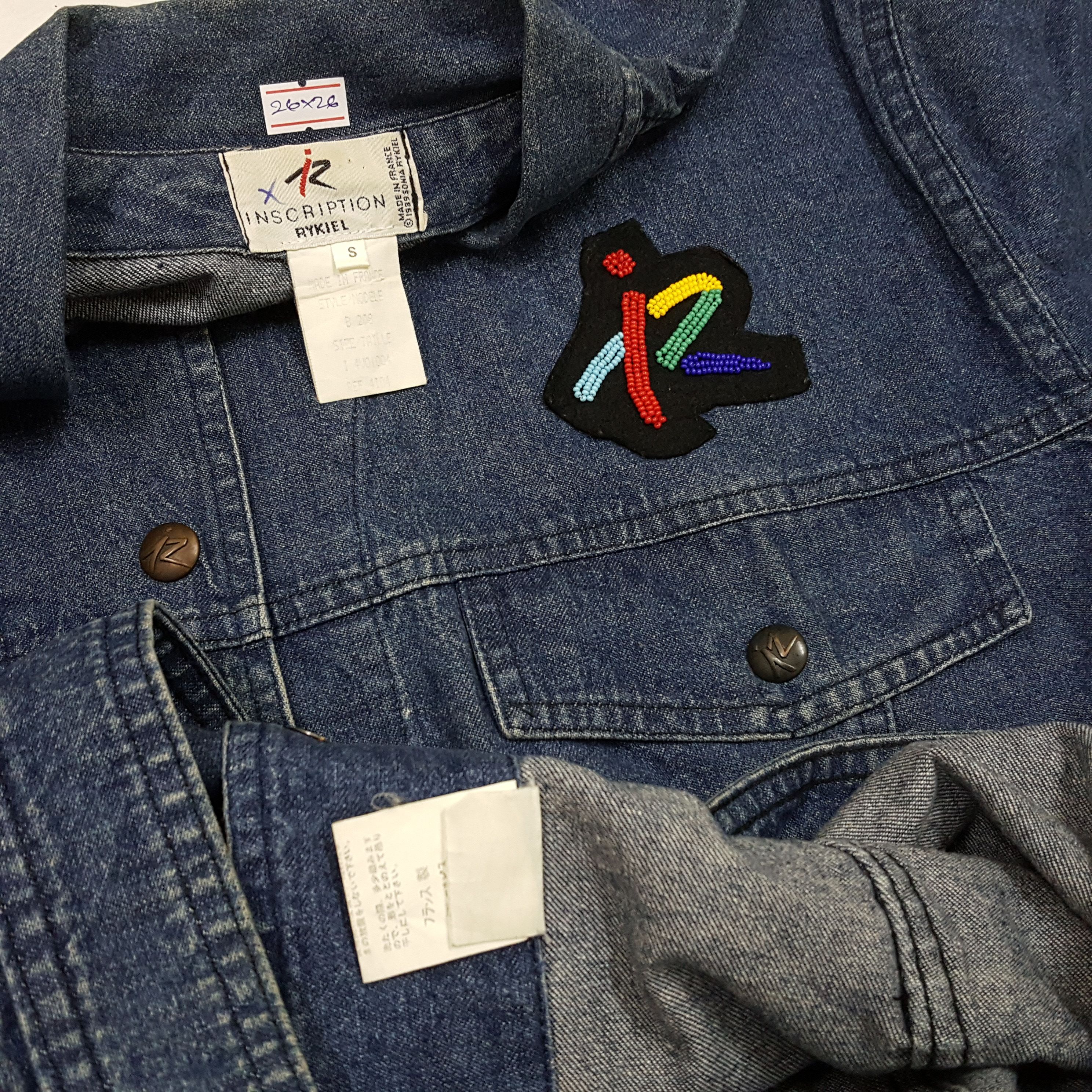 Sonia Rykiel × Vintage Vintage Inscription Rykiel SONIA RYKIEL design denim Jacket Size US S / EU 44-46 / 1 - 2 Thumbnail