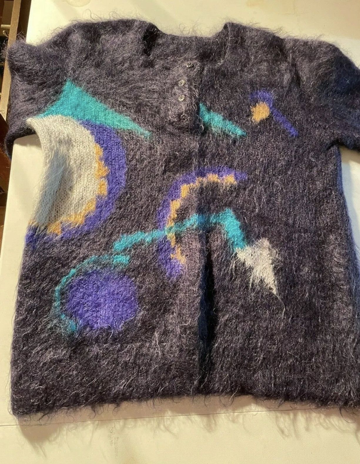 Japanese Brand RARE vintage mohair cardigan sweater Size US M / EU 48-50 / 2 - 3 Thumbnail