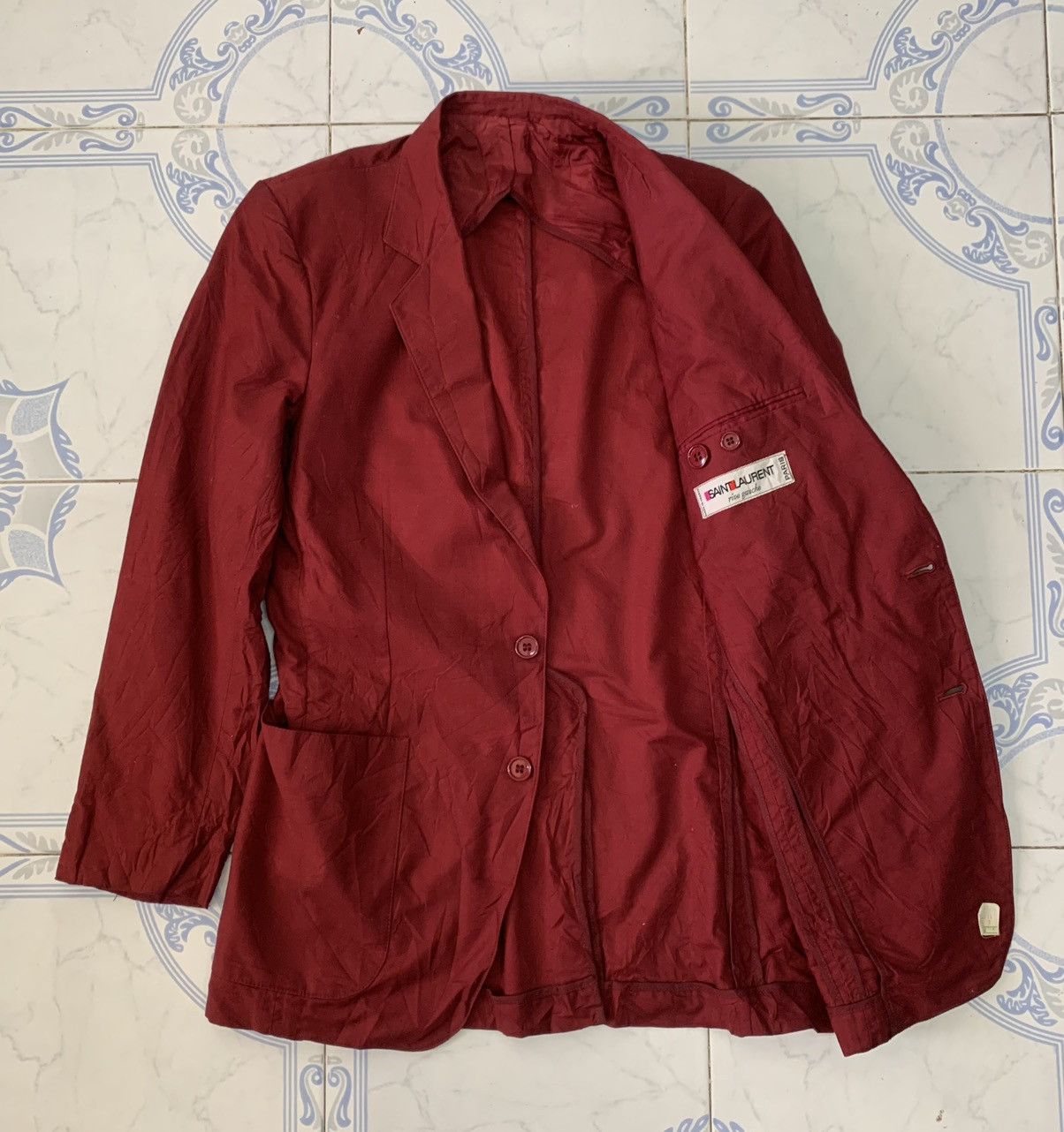 Saint Laurent Paris Vtg Saint Laurent Rive Gauche Jacket Coat Made in France Size US S / EU 44-46 / 1 - 11 Thumbnail