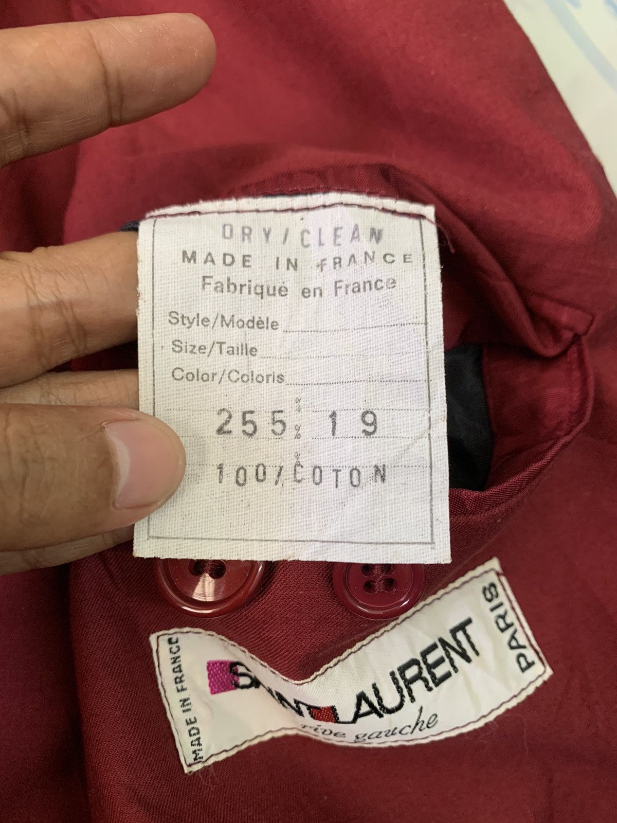 Saint Laurent Paris Vtg Saint Laurent Rive Gauche Jacket Coat Made in France Size US S / EU 44-46 / 1 - 17 Thumbnail