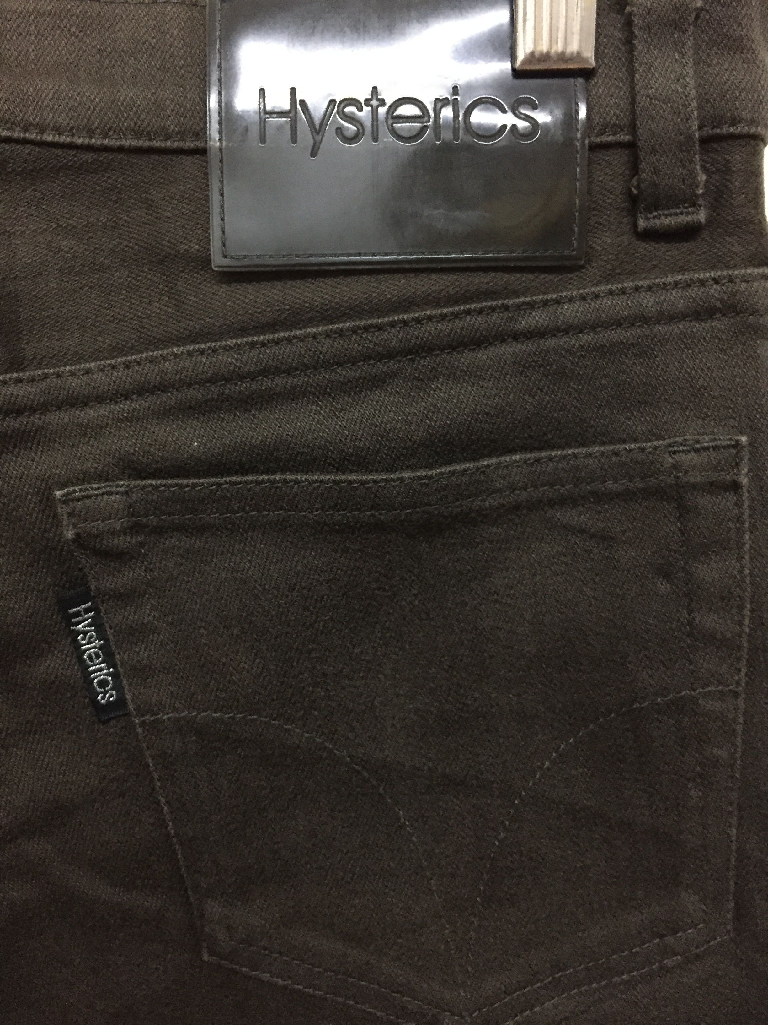 Hysteric Glamour Olive Button fly Elastic Slim pants Size 29" - 8 Thumbnail