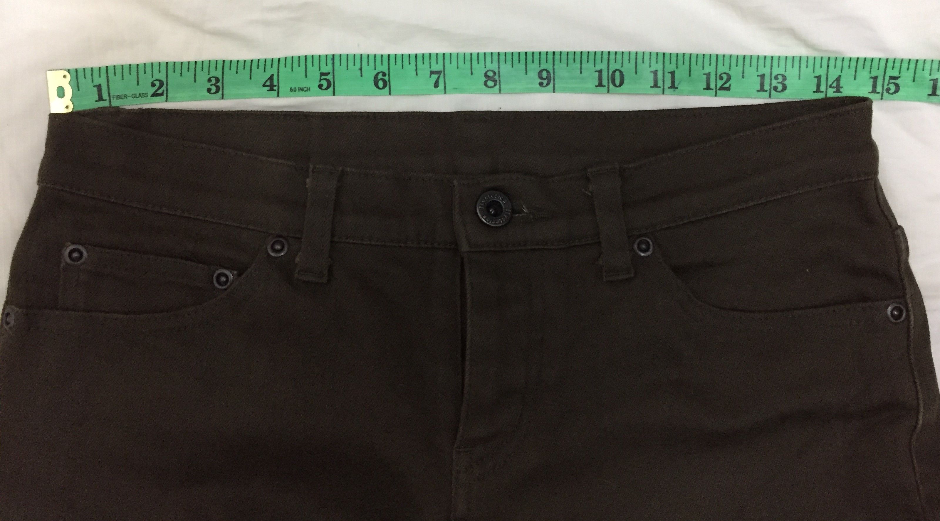 Hysteric Glamour Olive Button fly Elastic Slim pants Size 29" - 11 Thumbnail