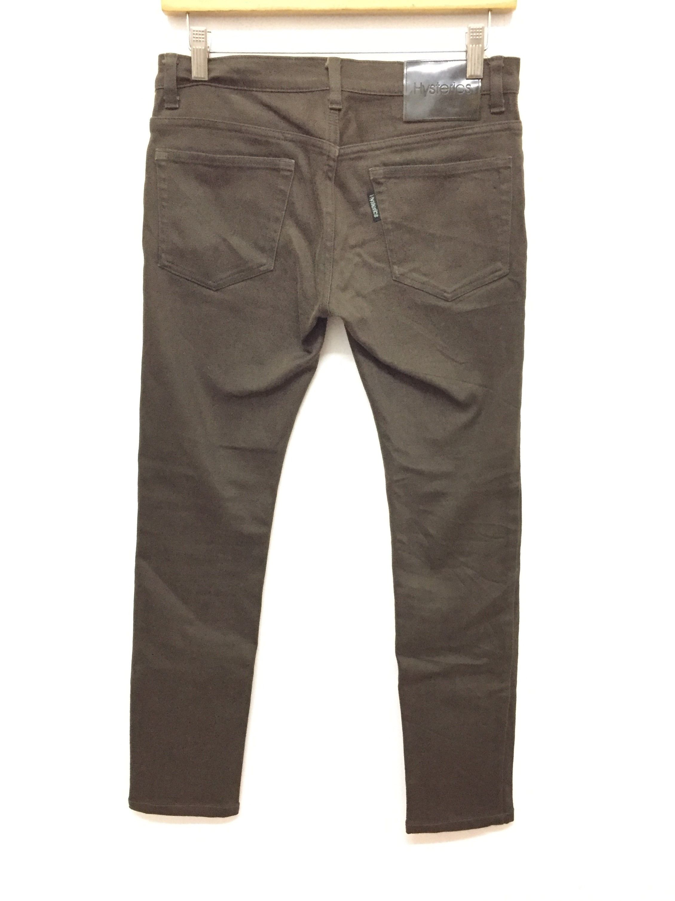 Hysteric Glamour Olive Button fly Elastic Slim pants Size 29" - 6 Thumbnail