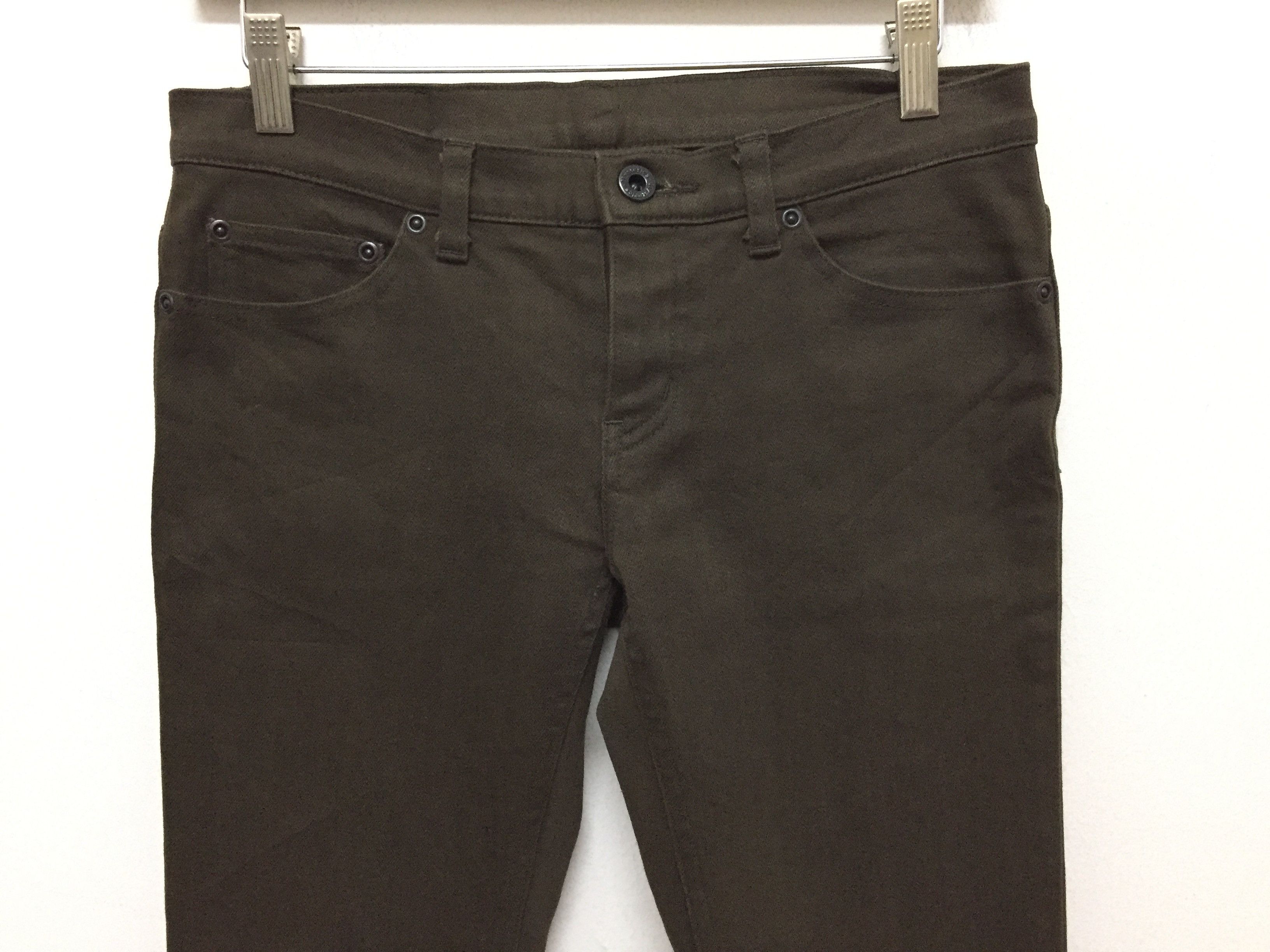 Hysteric Glamour Olive Button fly Elastic Slim pants Size 29" - 3 Thumbnail