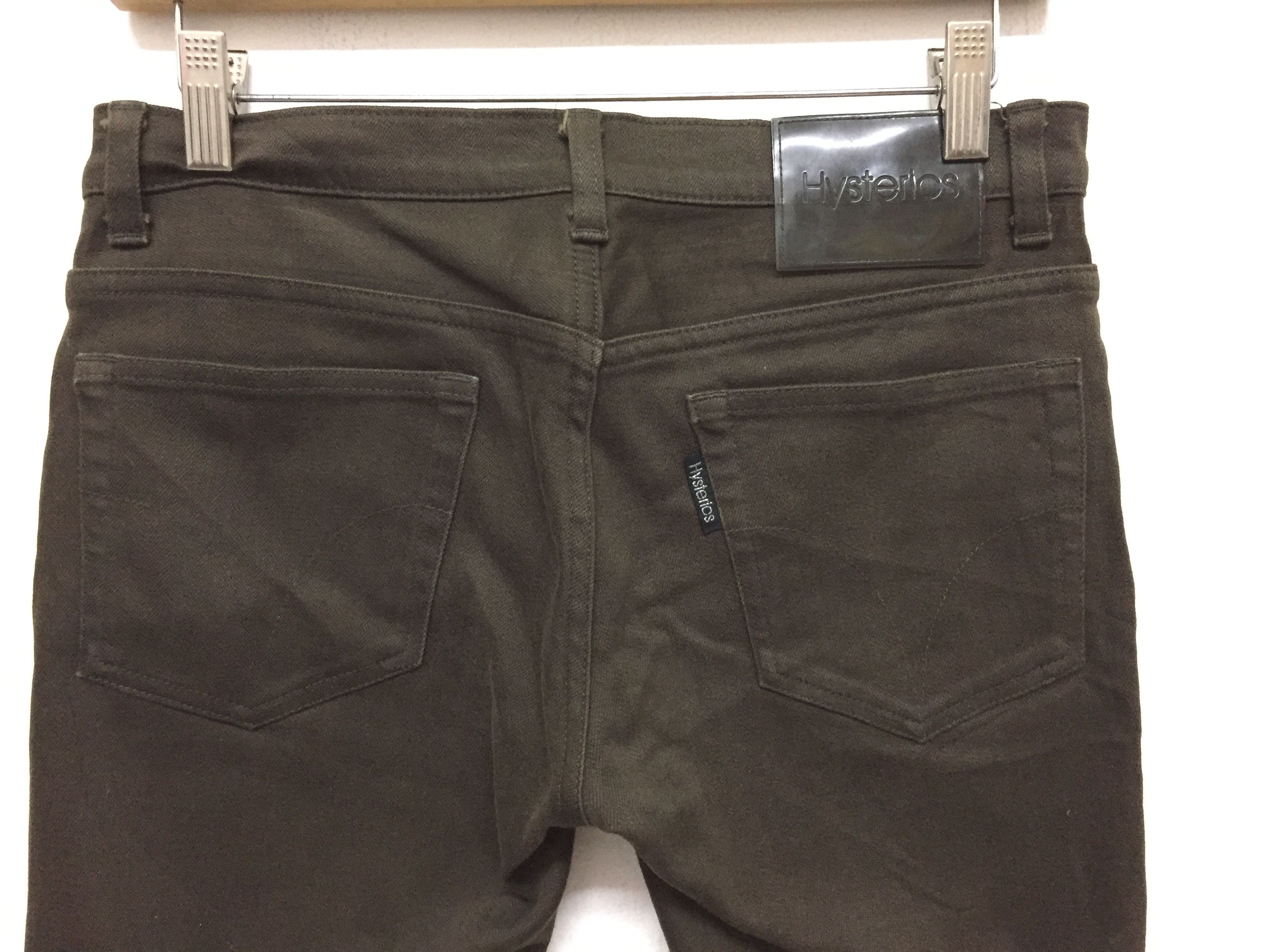 Hysteric Glamour Olive Button fly Elastic Slim pants Size 29" - 7 Thumbnail