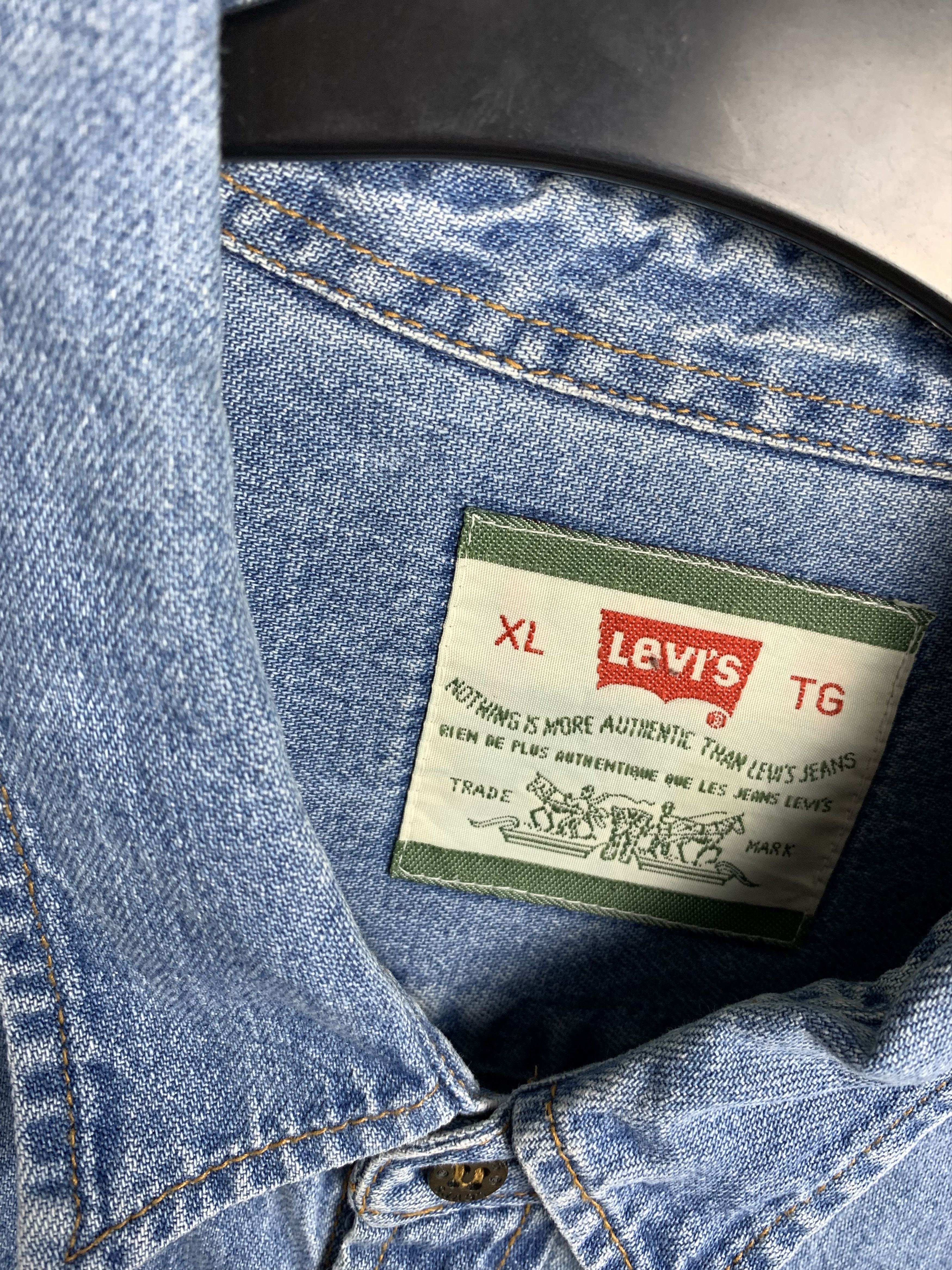 Levi's × Levi's Vintage Clothing × Vintage Levis 90s Vintage Mens Jeans Denim Shirt Size US XL / EU 56 / 4 - 3 Thumbnail