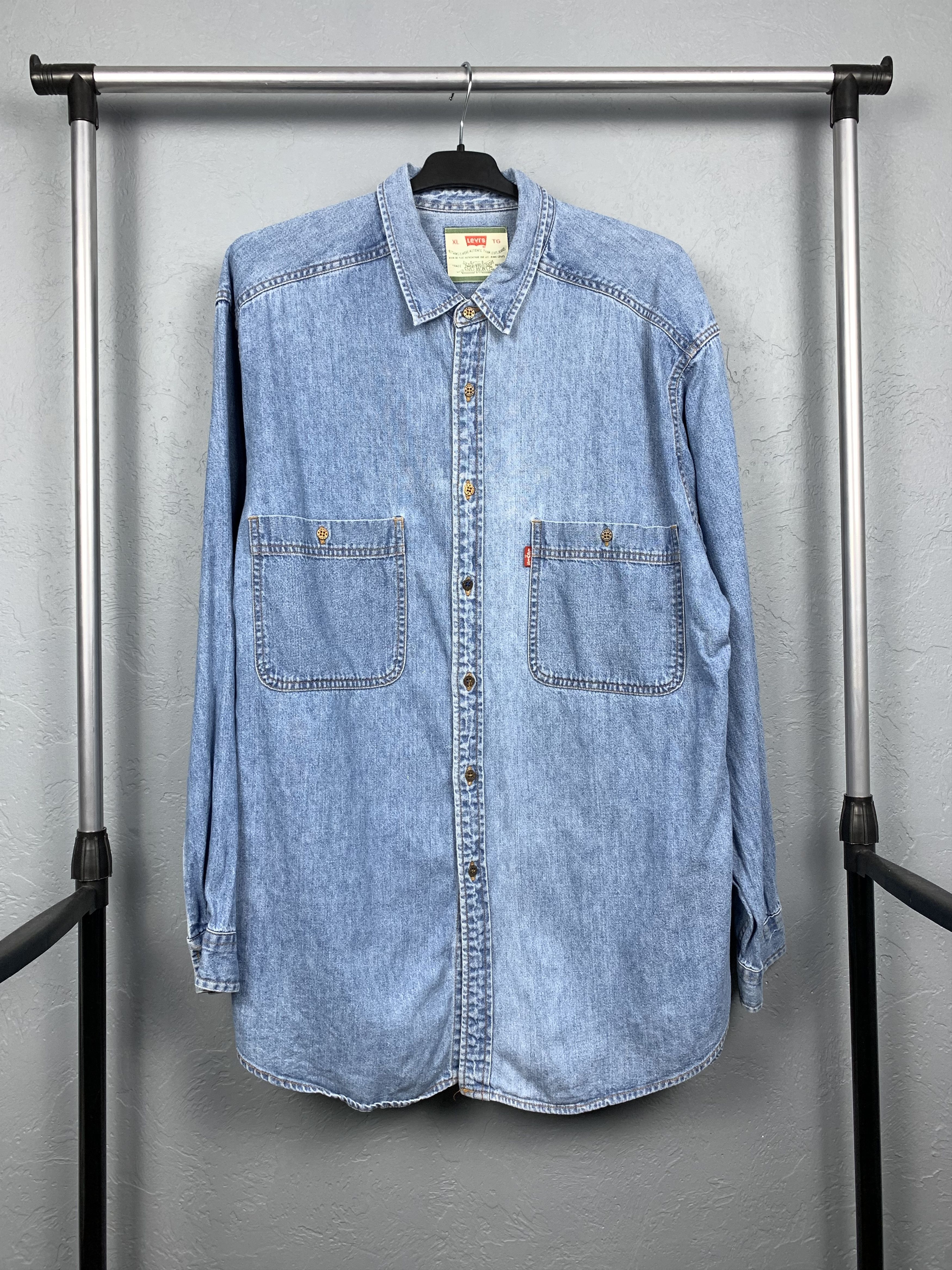 Levi's × Levi's Vintage Clothing × Vintage Levis 90s Vintage Mens Jeans Denim Shirt Size US XL / EU 56 / 4 - 1 Thumbnail