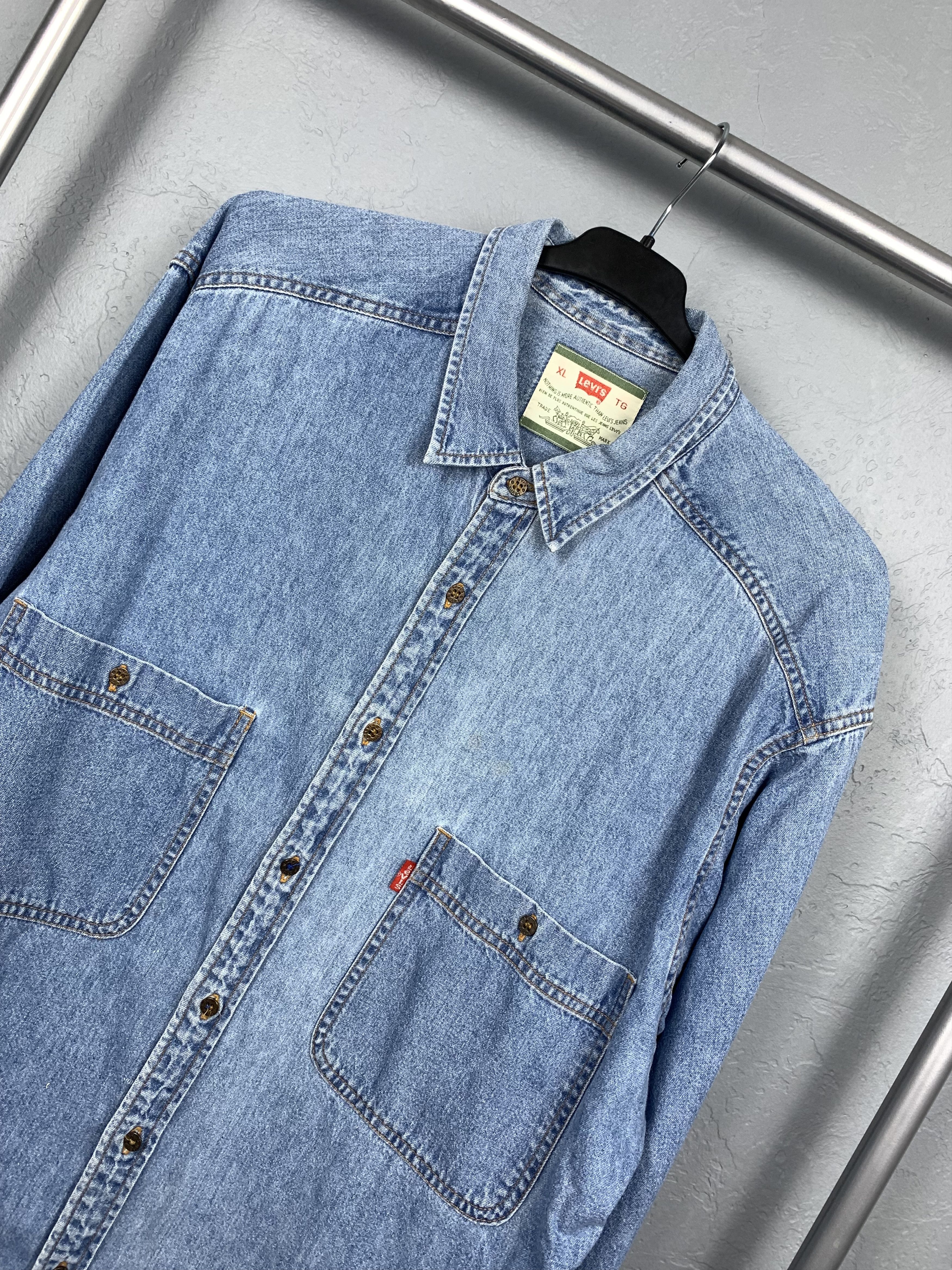 Levi's × Levi's Vintage Clothing × Vintage Levis 90s Vintage Mens Jeans Denim Shirt Size US XL / EU 56 / 4 - 2 Thumbnail