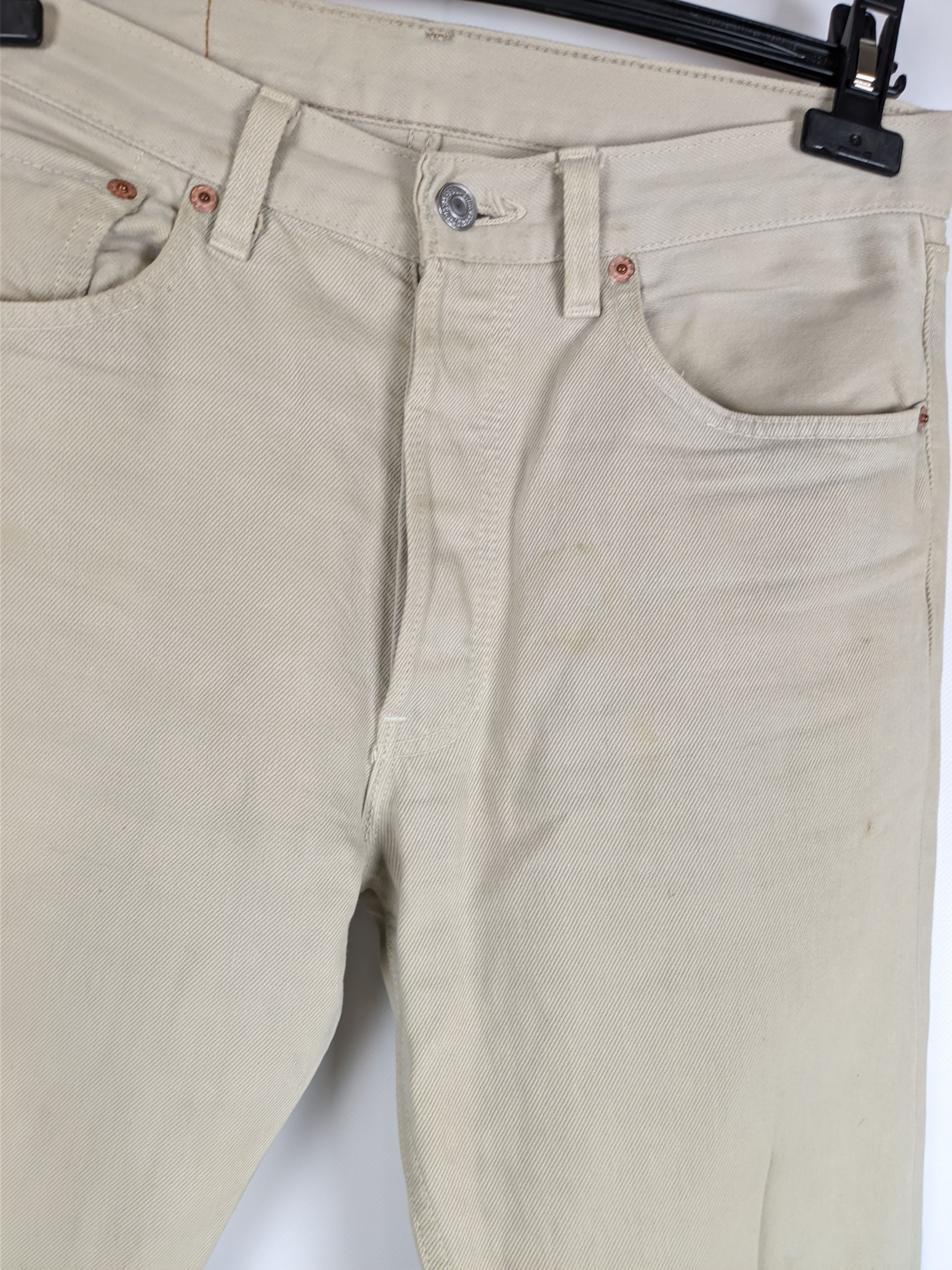 Levi's × Levi's Vintage Clothing × Vintage Vintage Levi's 501 Cream Denim Pant USA Size US 31 - 9 Thumbnail